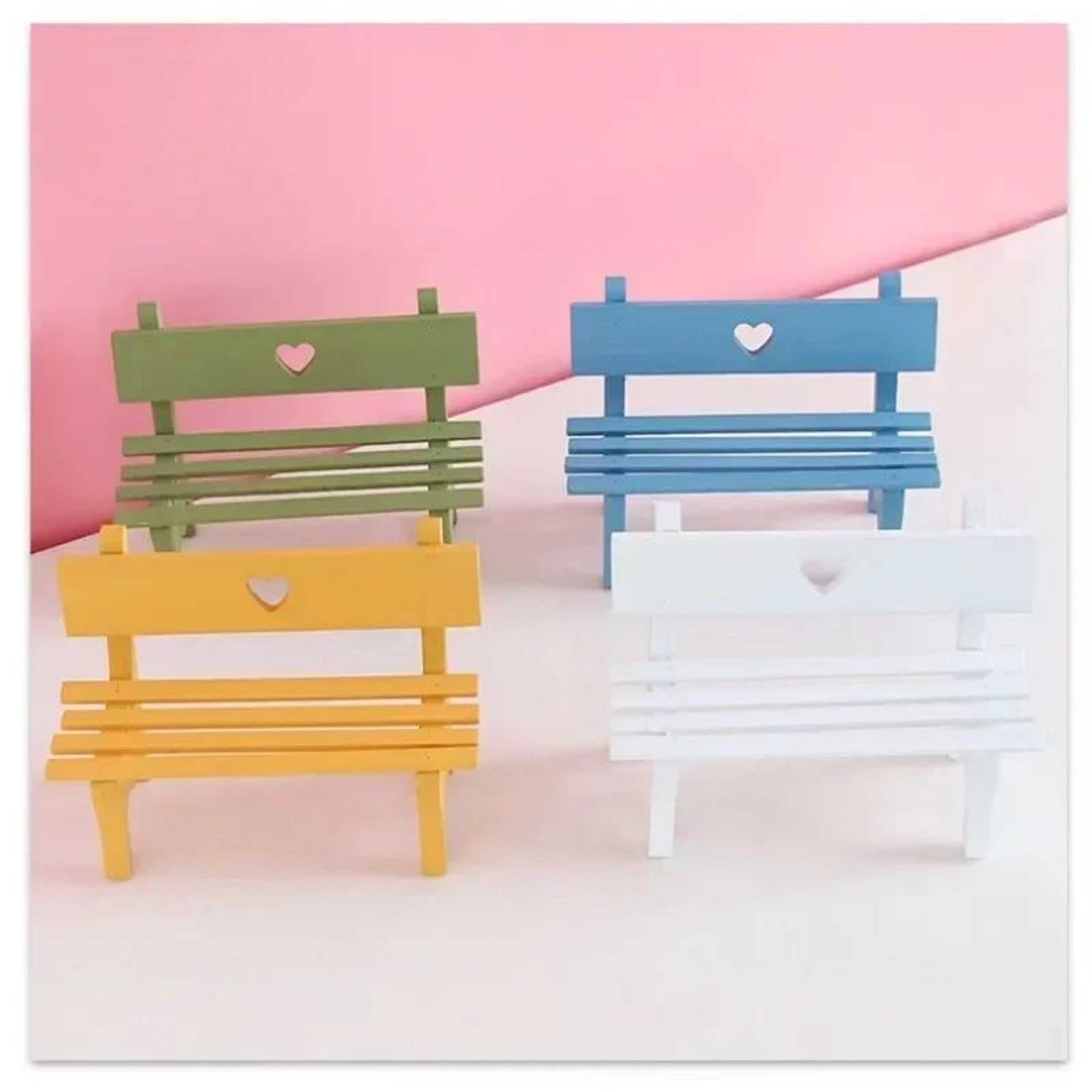 Mini Fairy Garden Bench  Charming Wooden Miniature Decor For Dollhouses  Landscapes 4