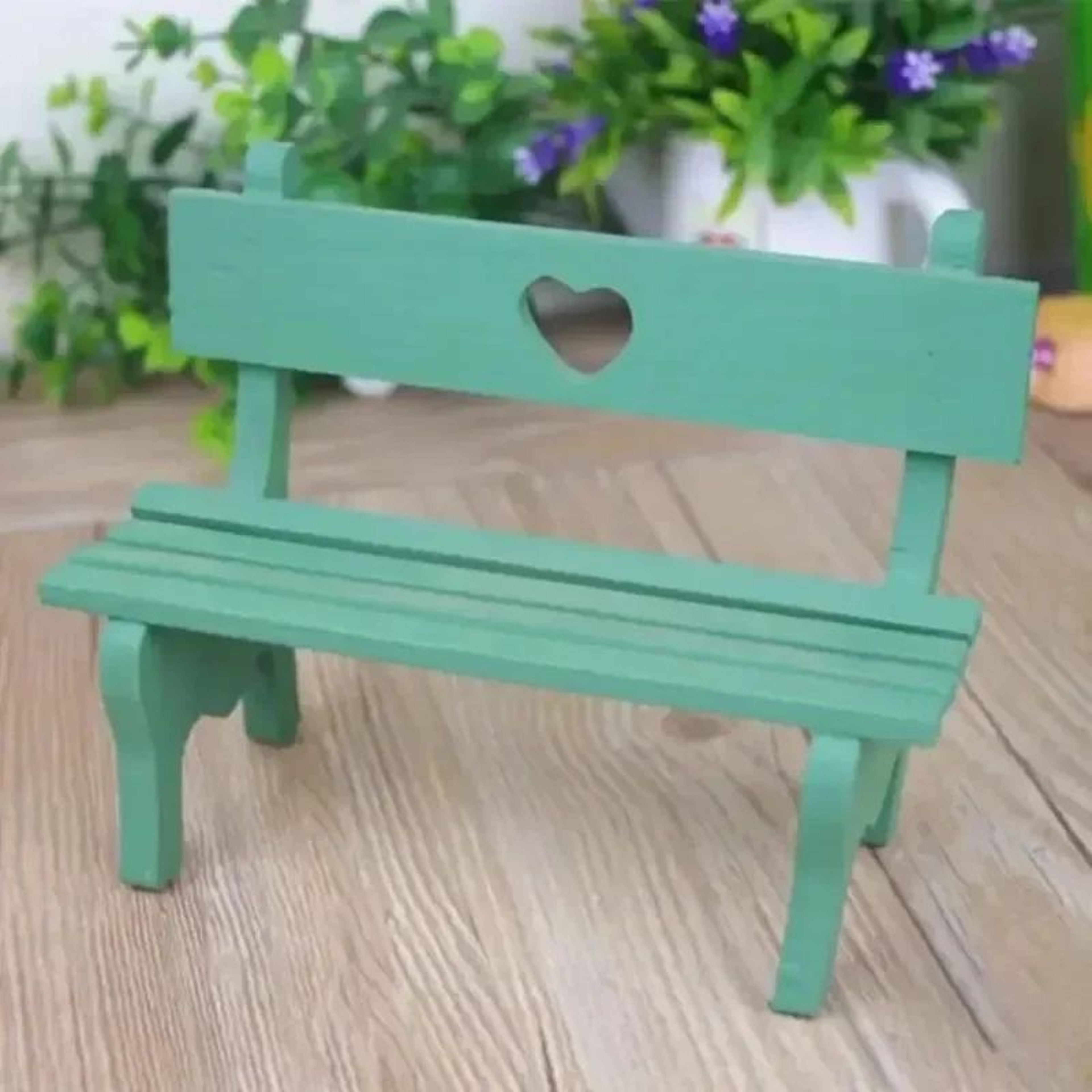 Mini Fairy Garden Bench  Charming Wooden Miniature Decor For Dollhouses  Landscapes 5