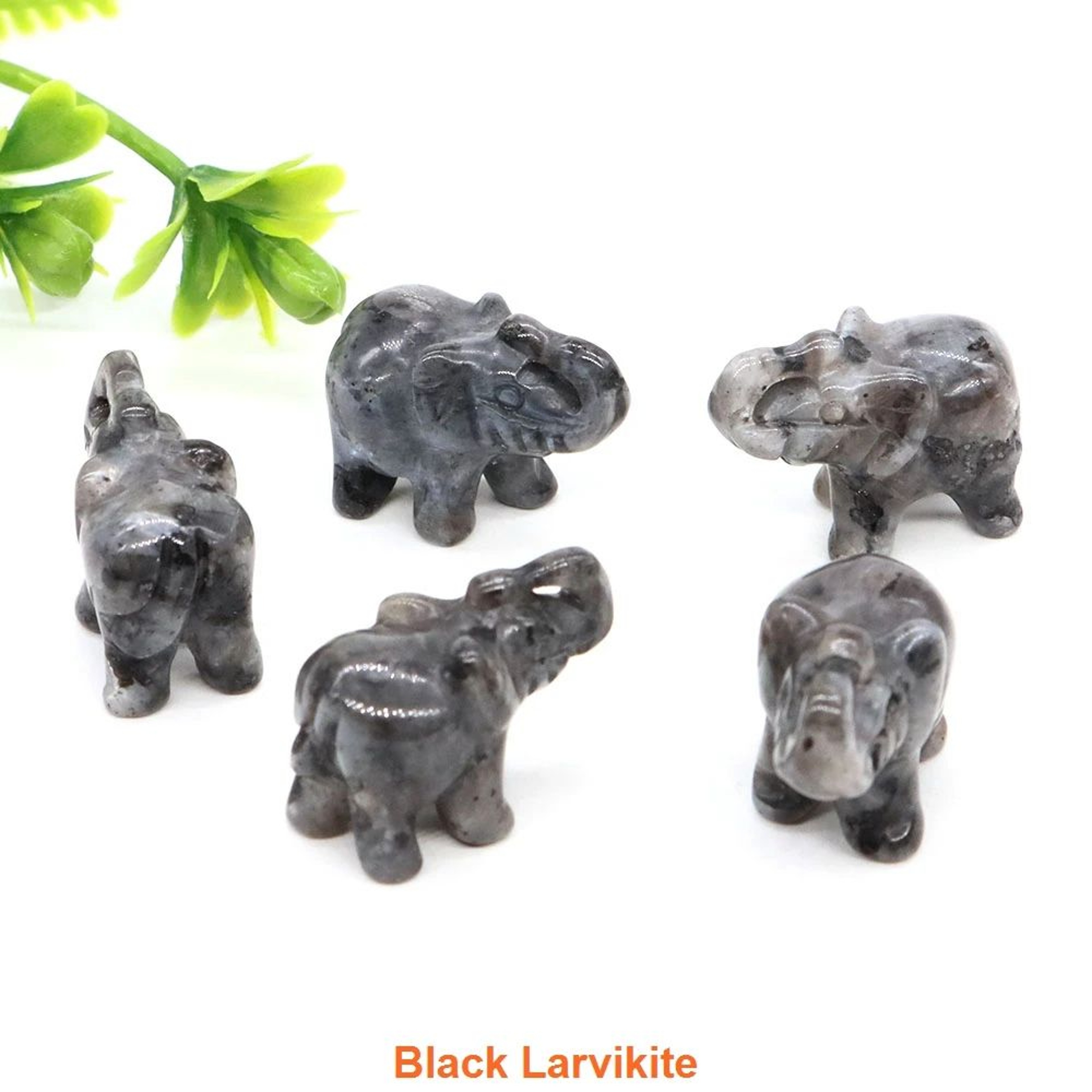 Lucky Amethyst Crystal Elephant Figurine Mini HandCarved Healing Stone Decor 6