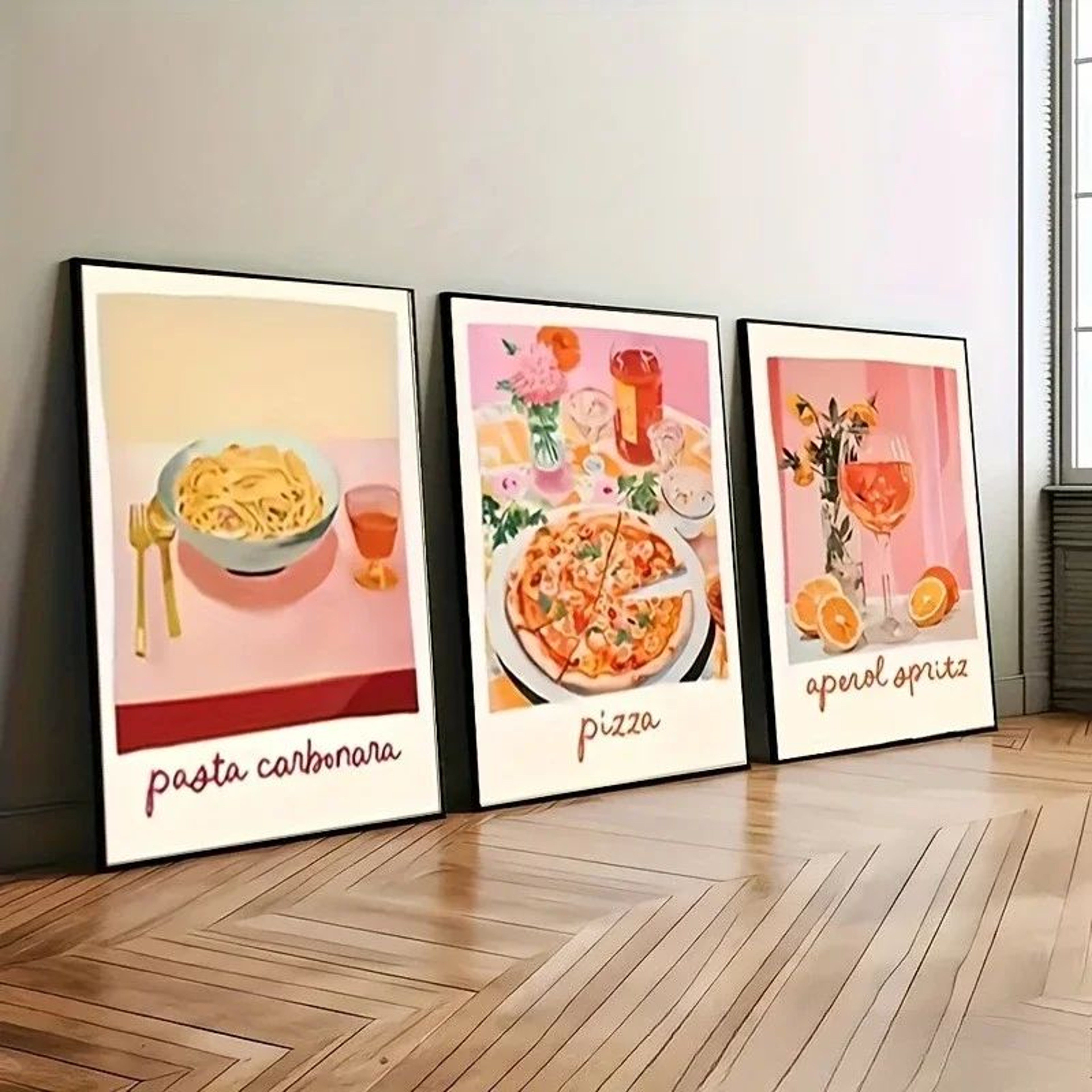 Aperol Spritz Sardine Cocktail Wall Art Canvas For Kitchen And Bar Cart Decor 2