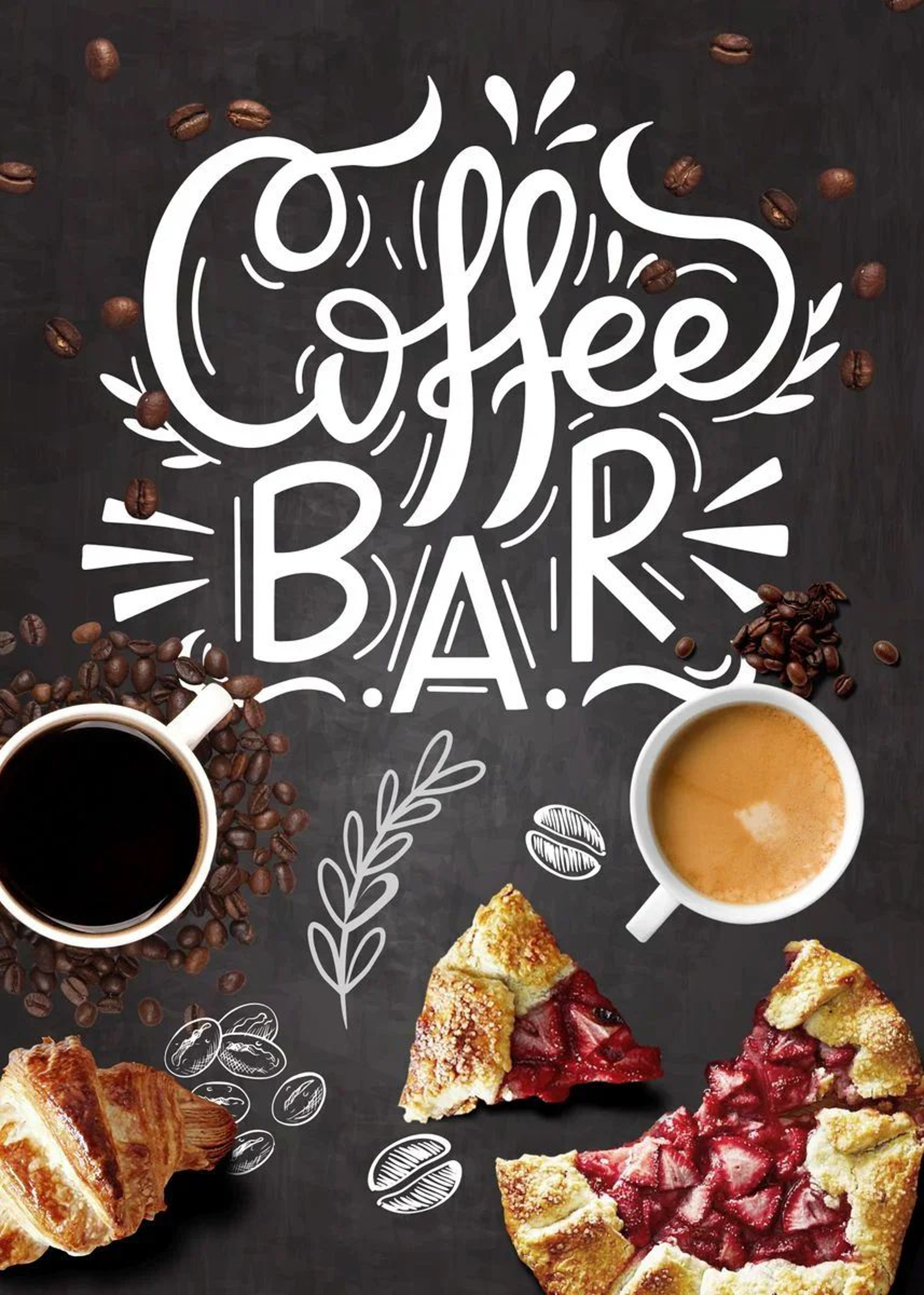 Nordic Coffee Wall Art Canvas Set  Minimalist Cafe  Kitchen Decor Prints 10