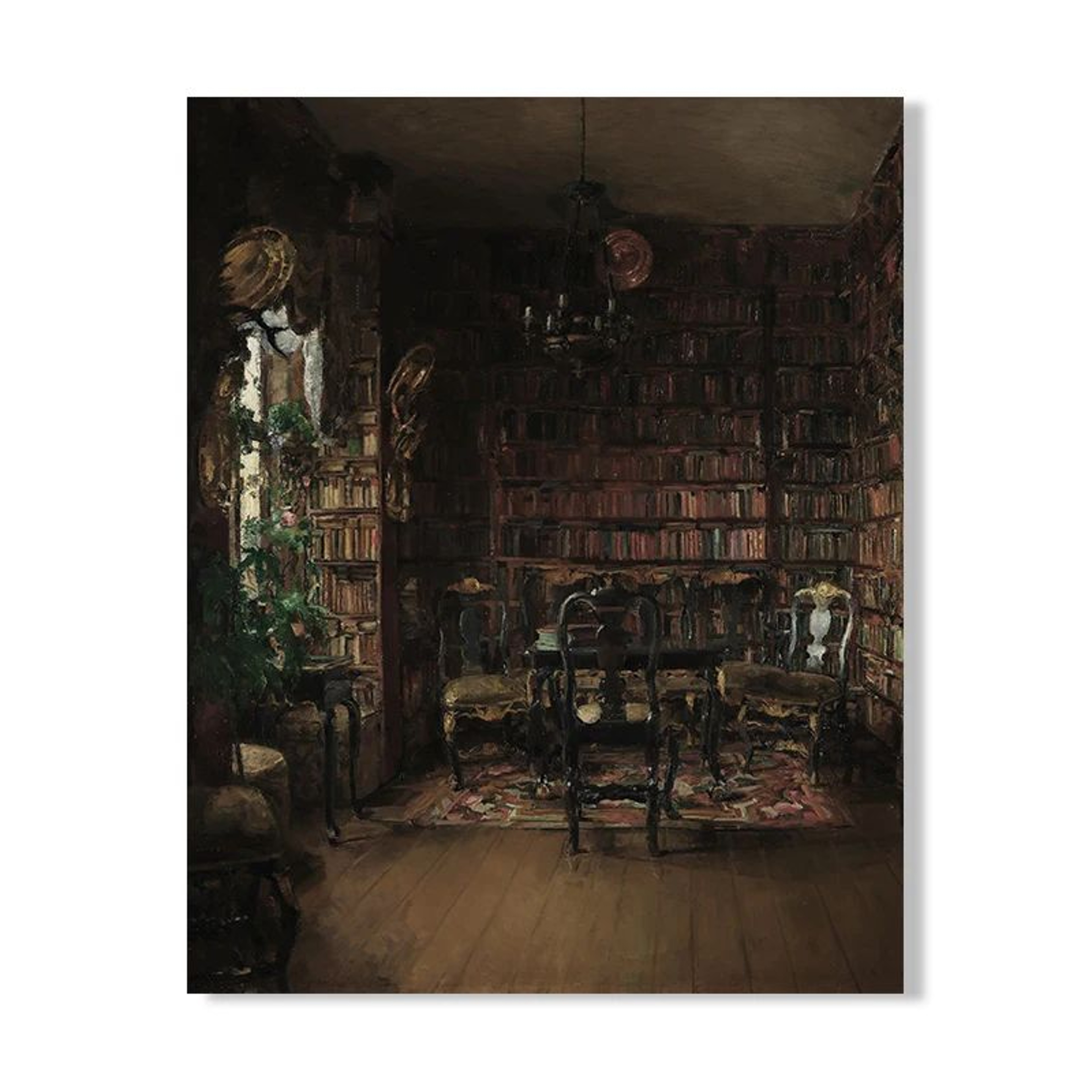 Vintage Owl Canvas Print  Dark Academia Cottagecore Wall Art With Butterflies 15