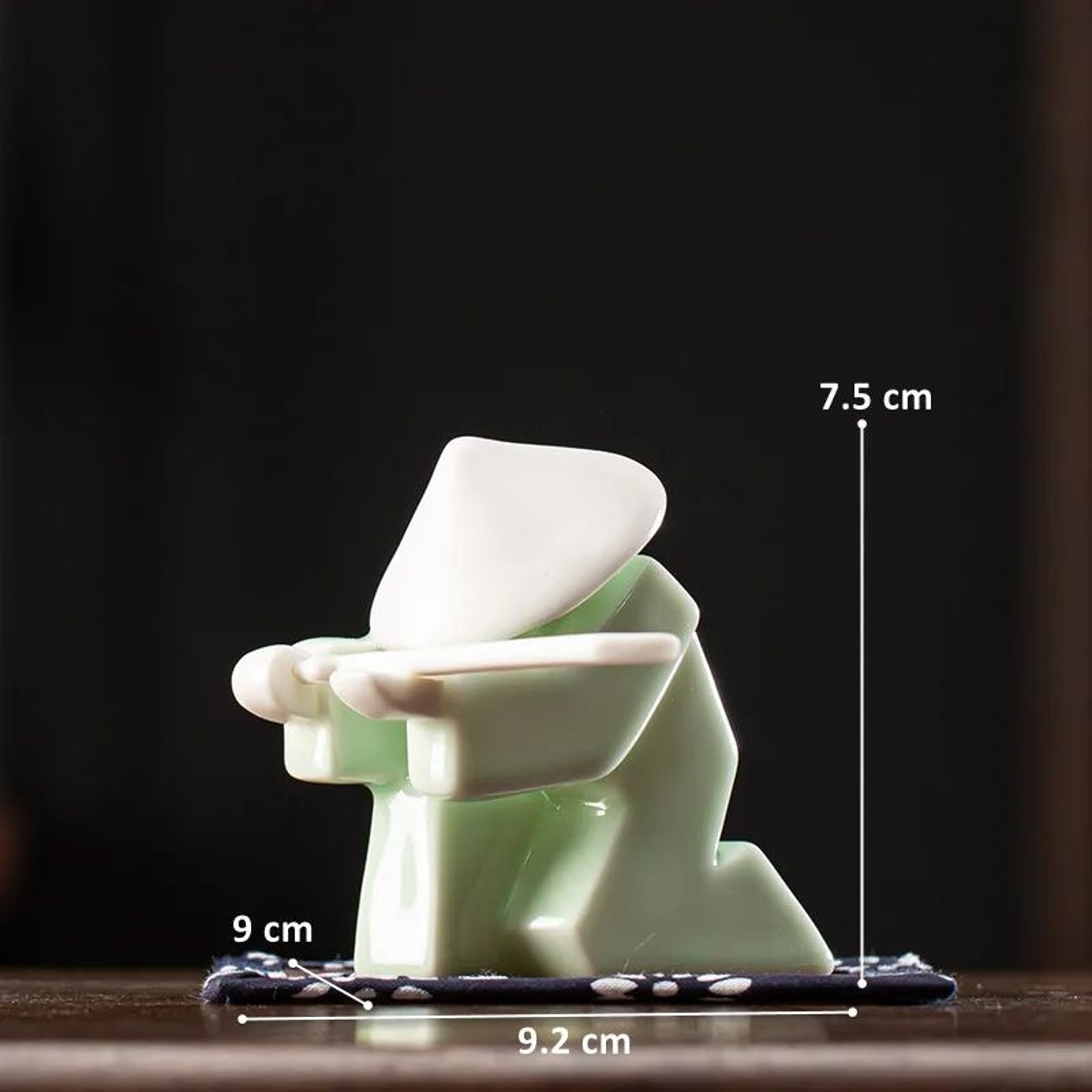 Zen Warrior Ceramic Samurai Figurine  Minimalist Blanc De Chine Decor 13