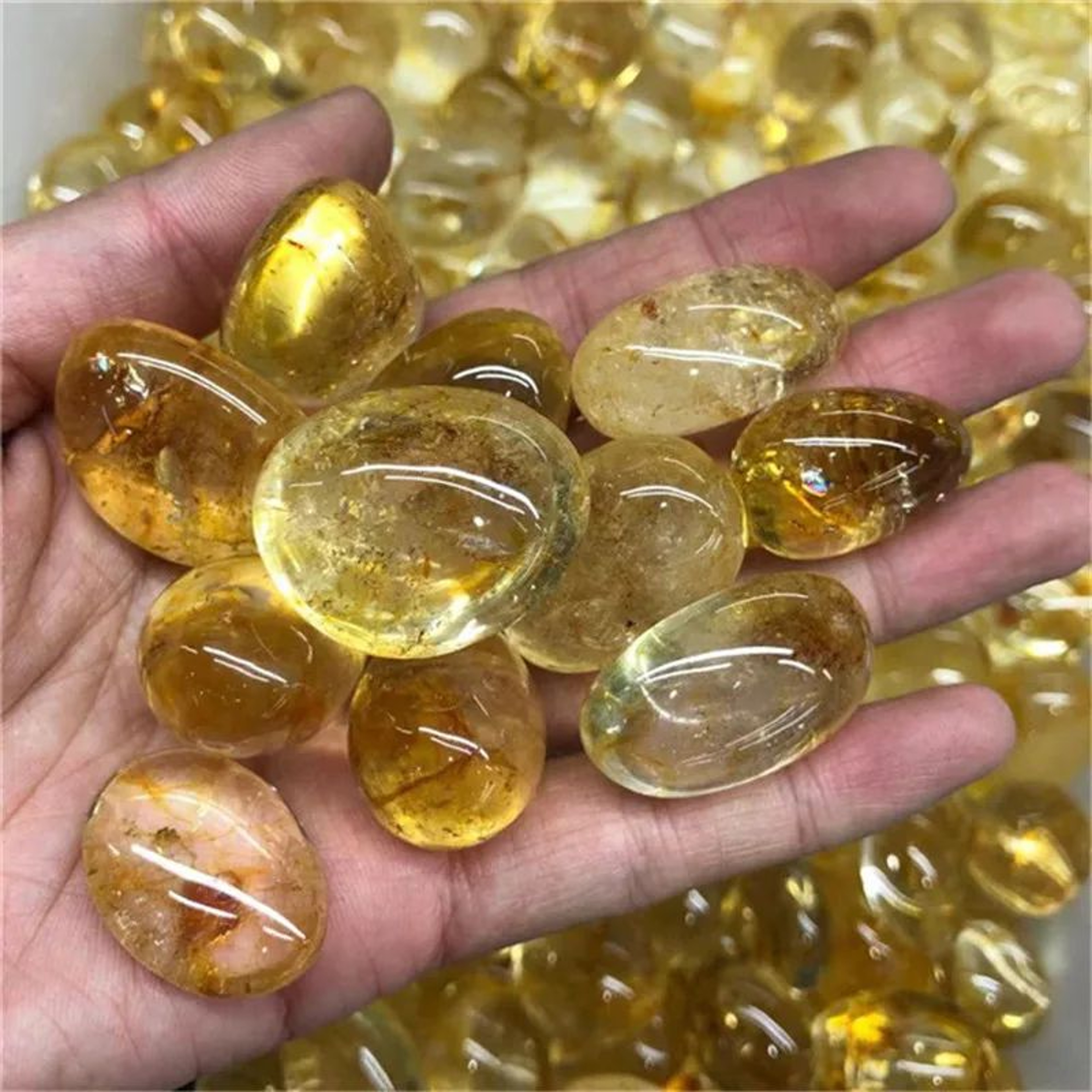 Natural Citrine Tumbled Stone Polished Healing Crystal For Home Decor And Pocket Carry 3