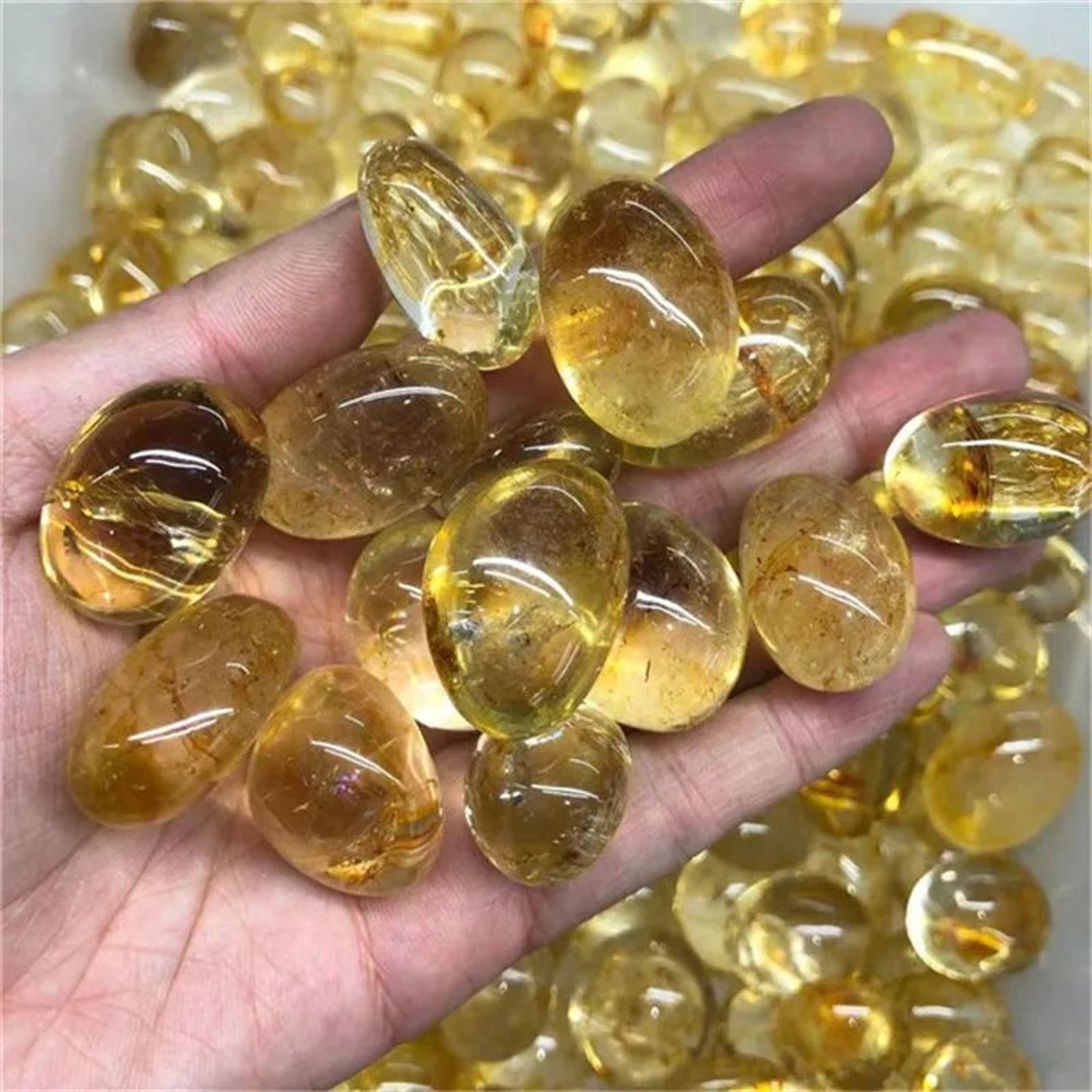 Natural Citrine Tumbled Stone Polished Healing Crystal For Home Decor And Pocket Carry 5