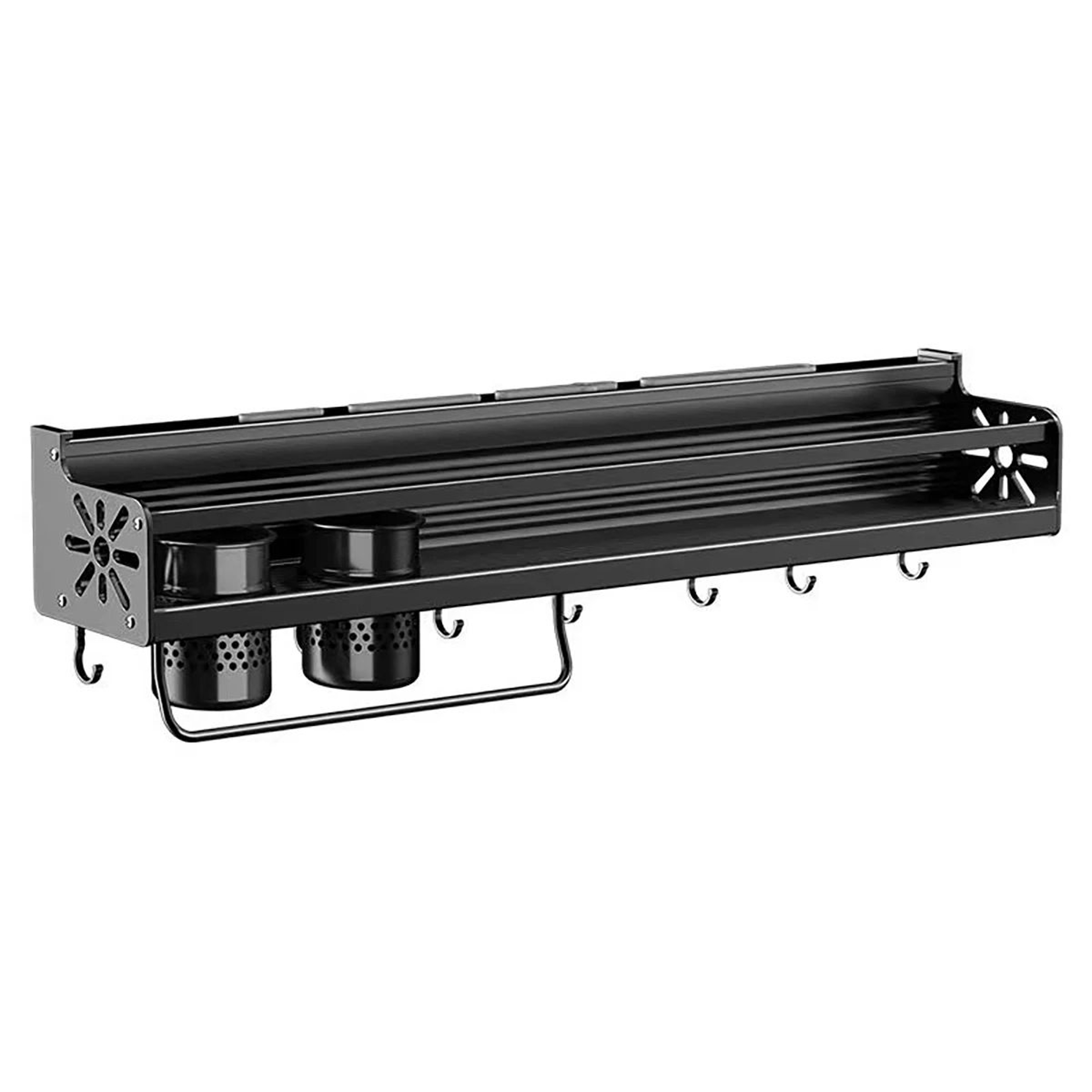 NoDrill Wall Mounted Kitchen Shelf With Drainage For Utensils And Spices 5