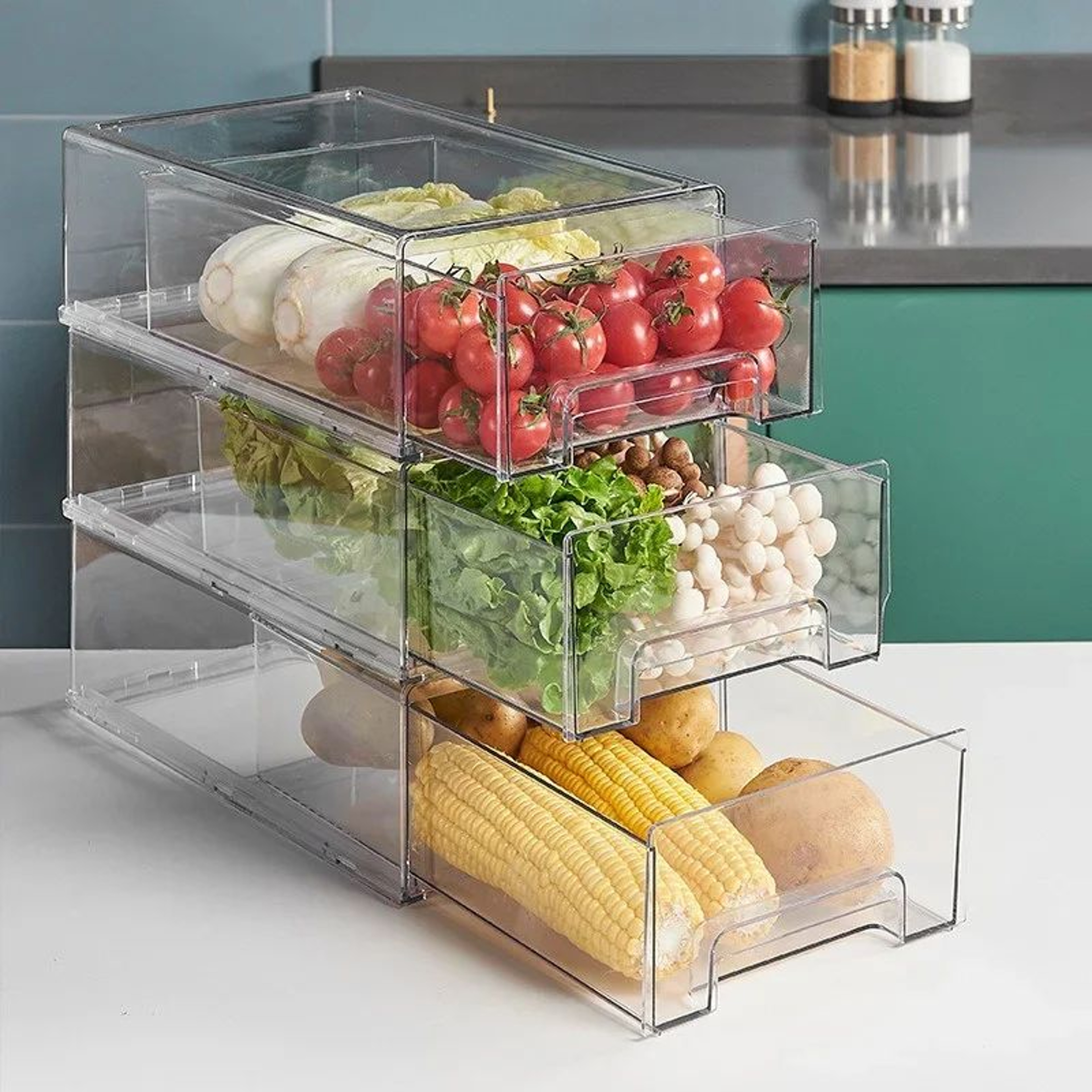 FreshKeep Refrigerator Drawer Organizer Egg And Meat Storage Box 1