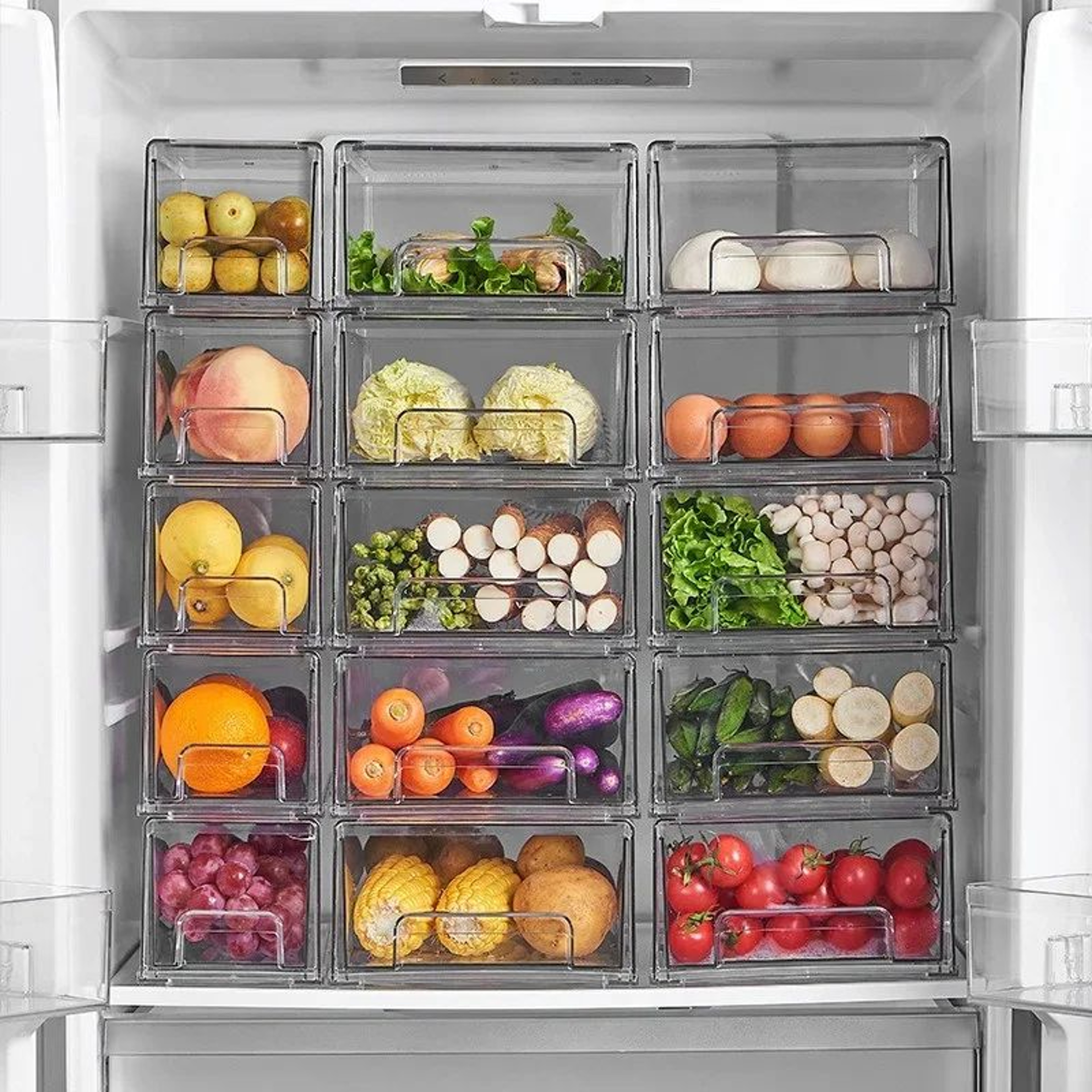 FreshKeep Refrigerator Drawer Organizer Egg And Meat Storage Box 2