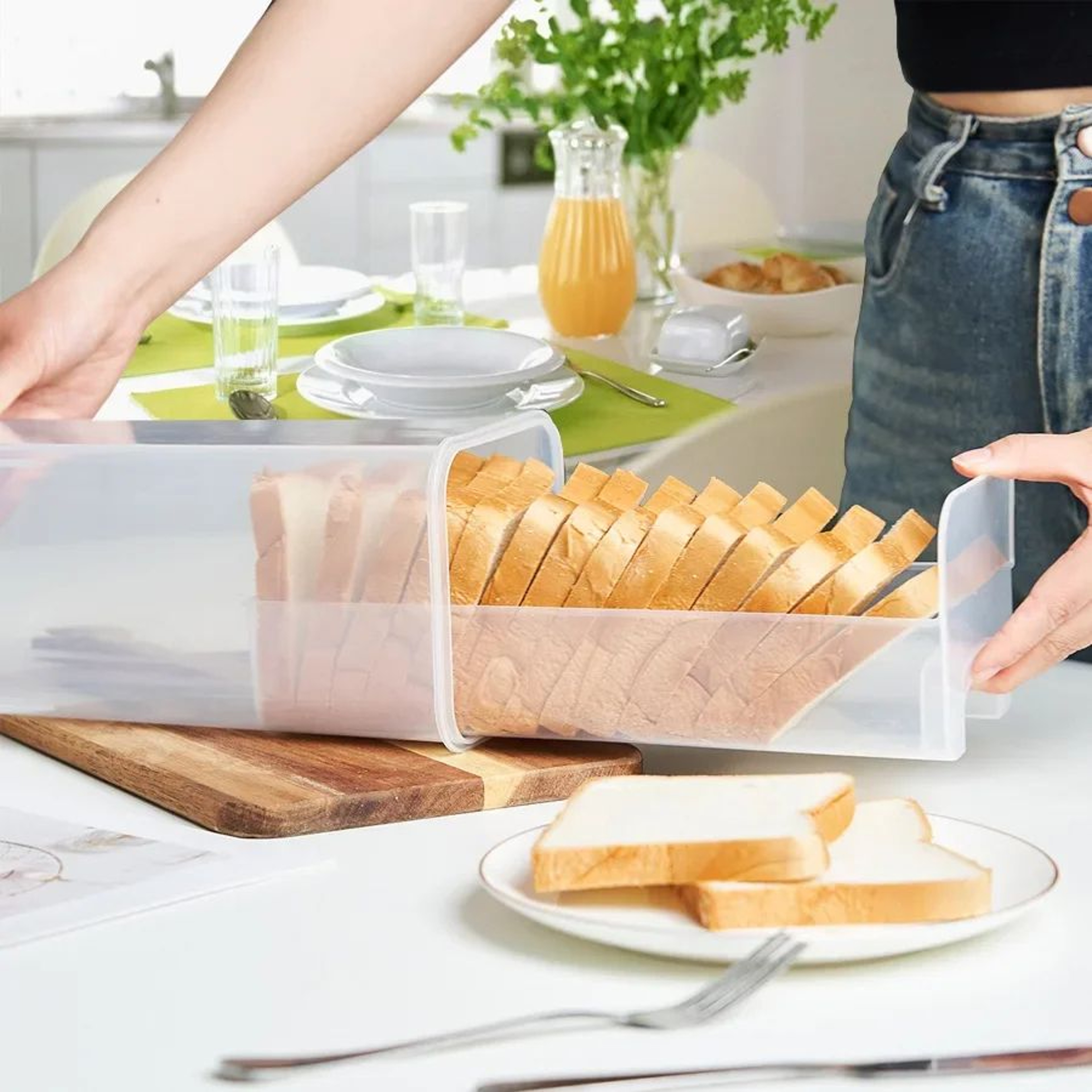 FreshLock Clear Airtight Bread Box  Tall Bread Storage Container For Homemade Loaves 4