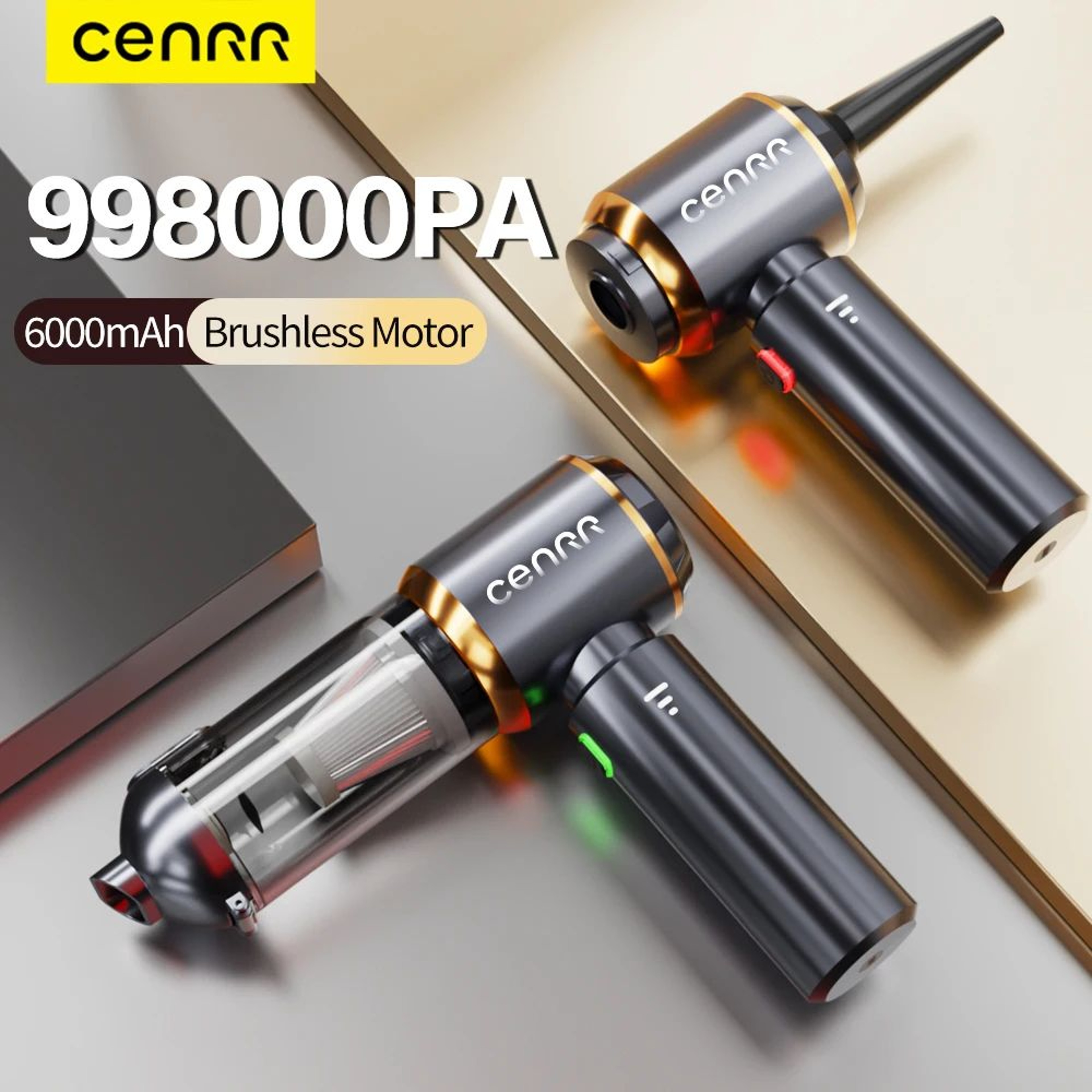CENRR Cordless Car Vacuum Pro  Portable Handheld Mini Cleaner  Blower 0