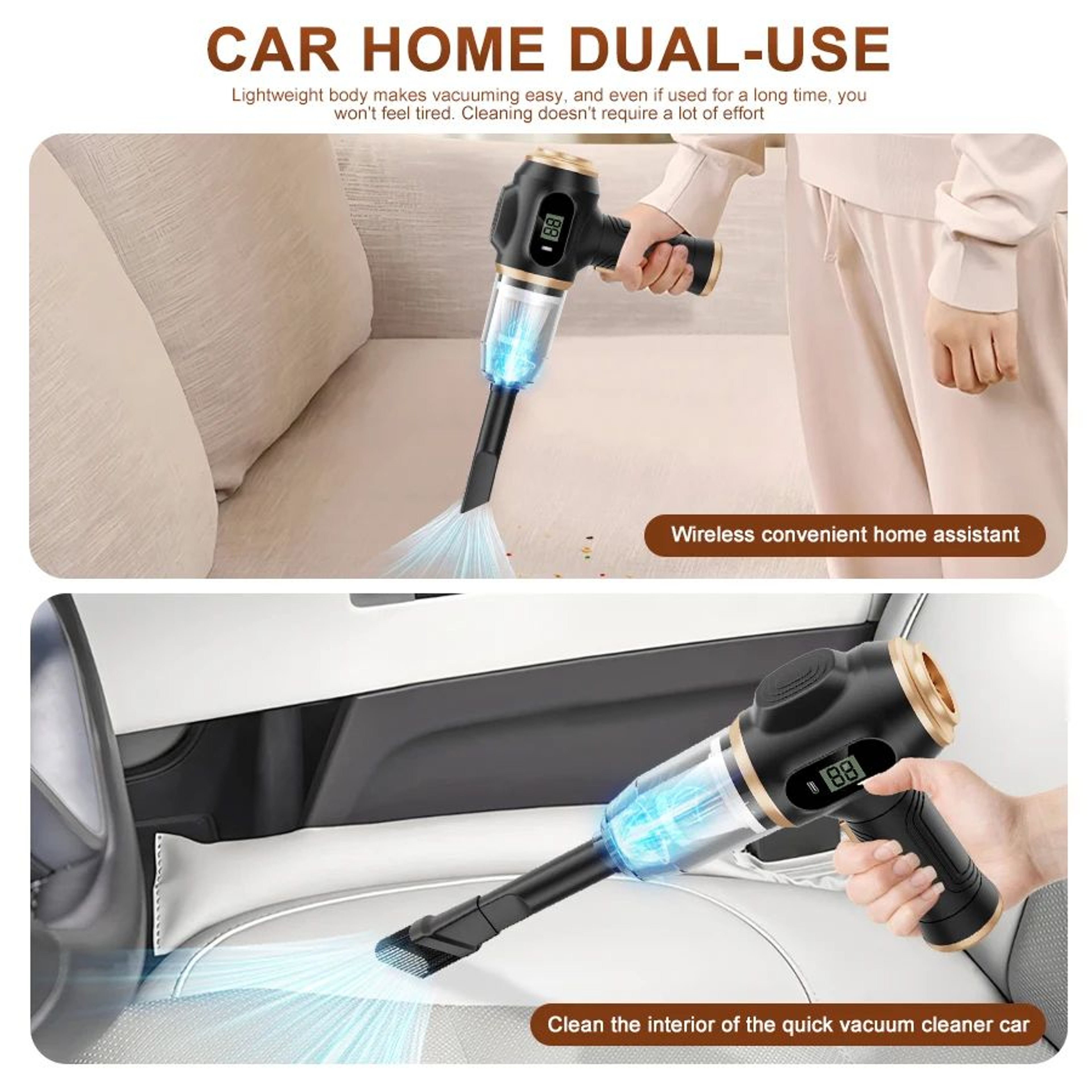 PowerClean Cordless Handheld Vacuum For Car  Home 3