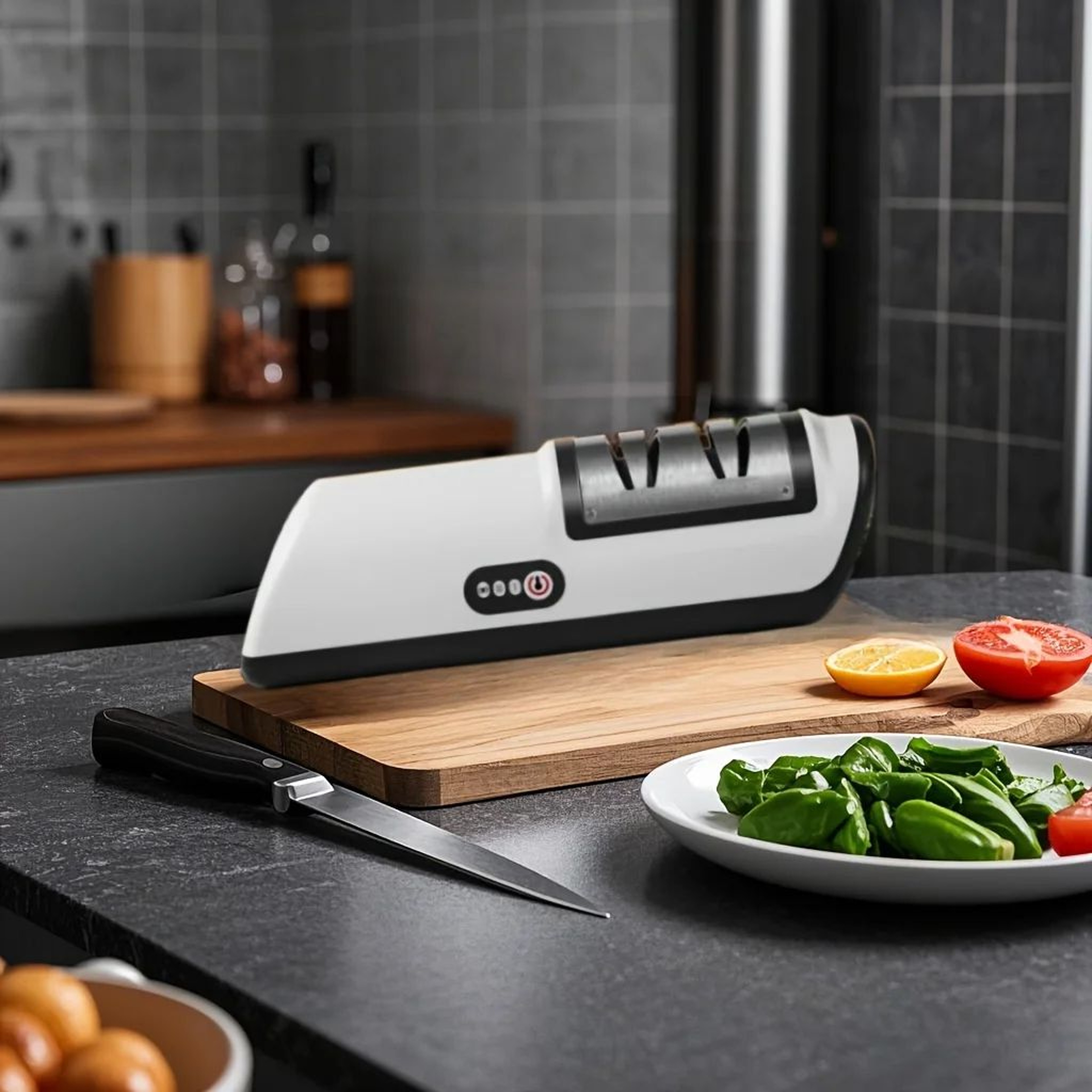 PrecisionPro Electric Knife Sharpener  Automatic Professional Kitchen Sharpening Tool 3