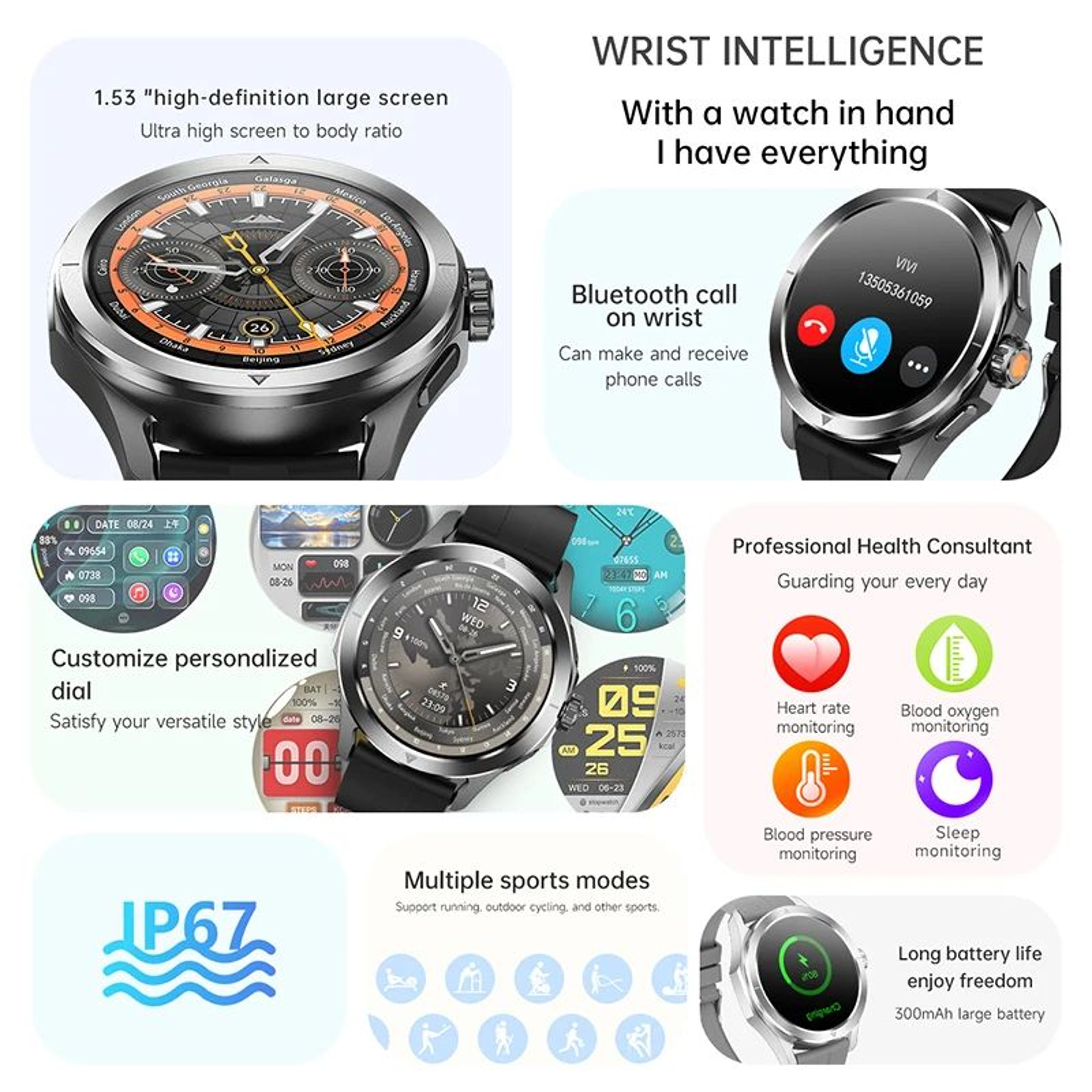 S4 Ultra Rugged GPS Smartwatch With AMOLED Display  Bluetooth Calling 4