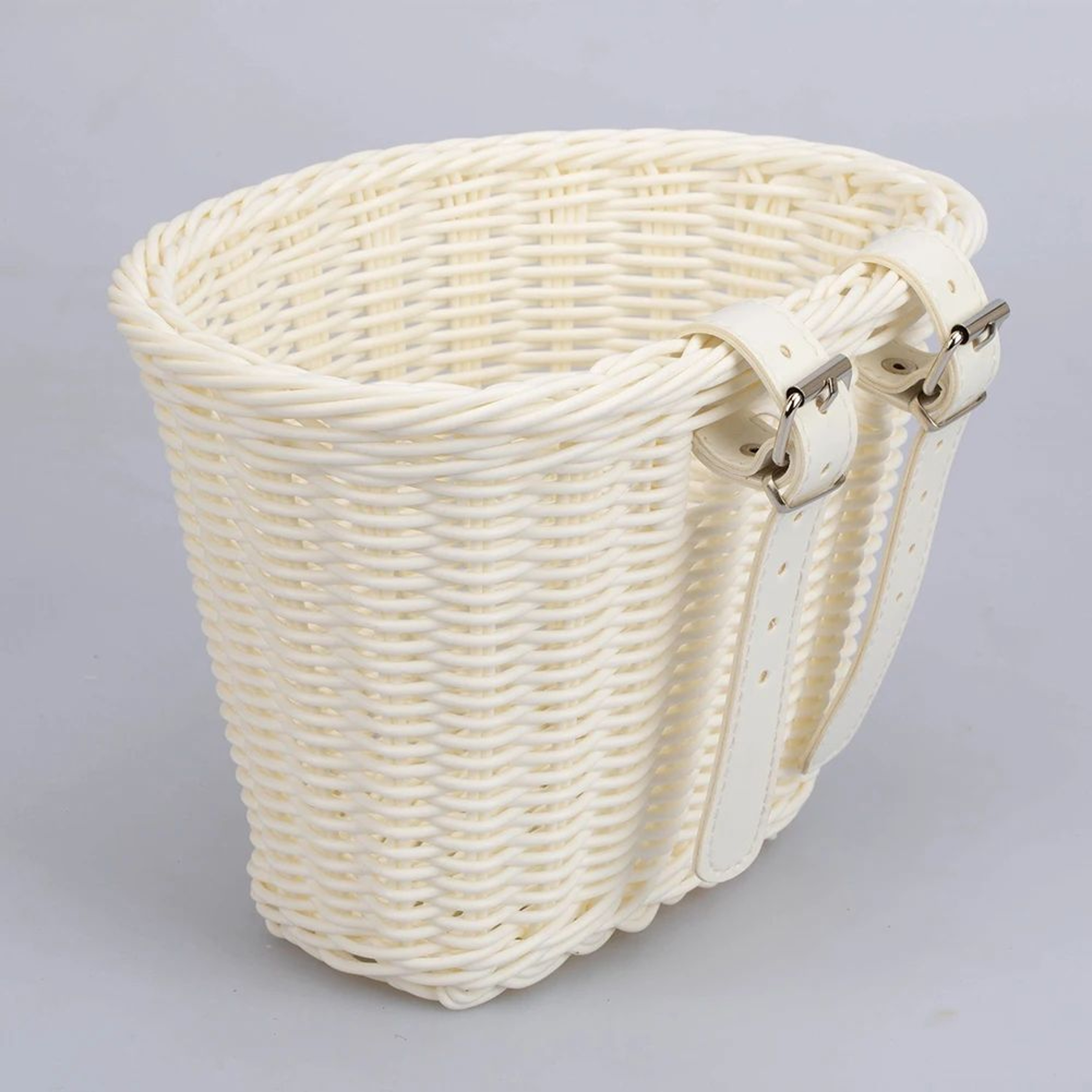 Adjustable Woven Bike Front Basket  Durable Handlebar Bicycle Basket For Everyday Storage 0