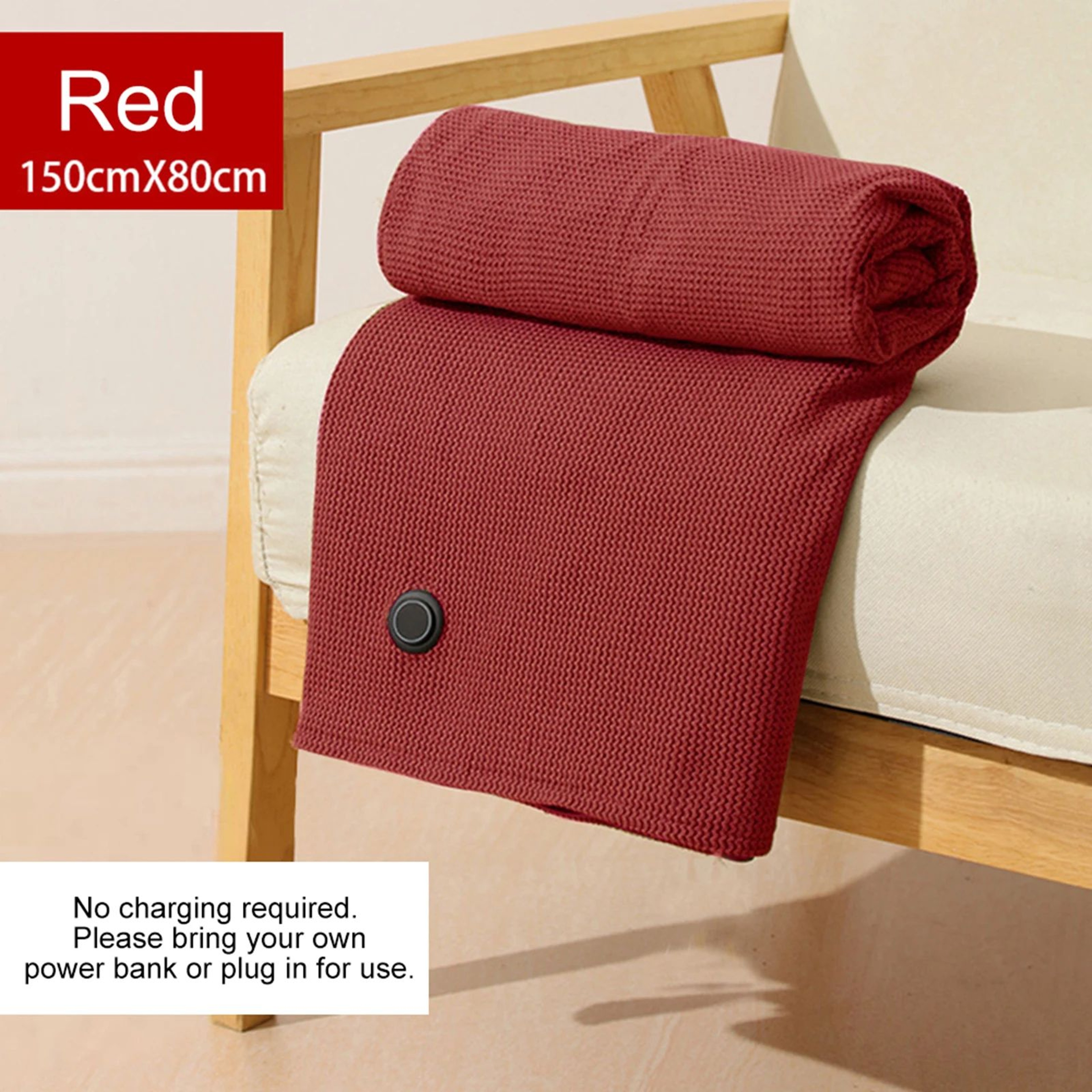 CozyCore USB Heated Blanket  Portable Electric Heating Blanket With 3 Warmth Levels 7