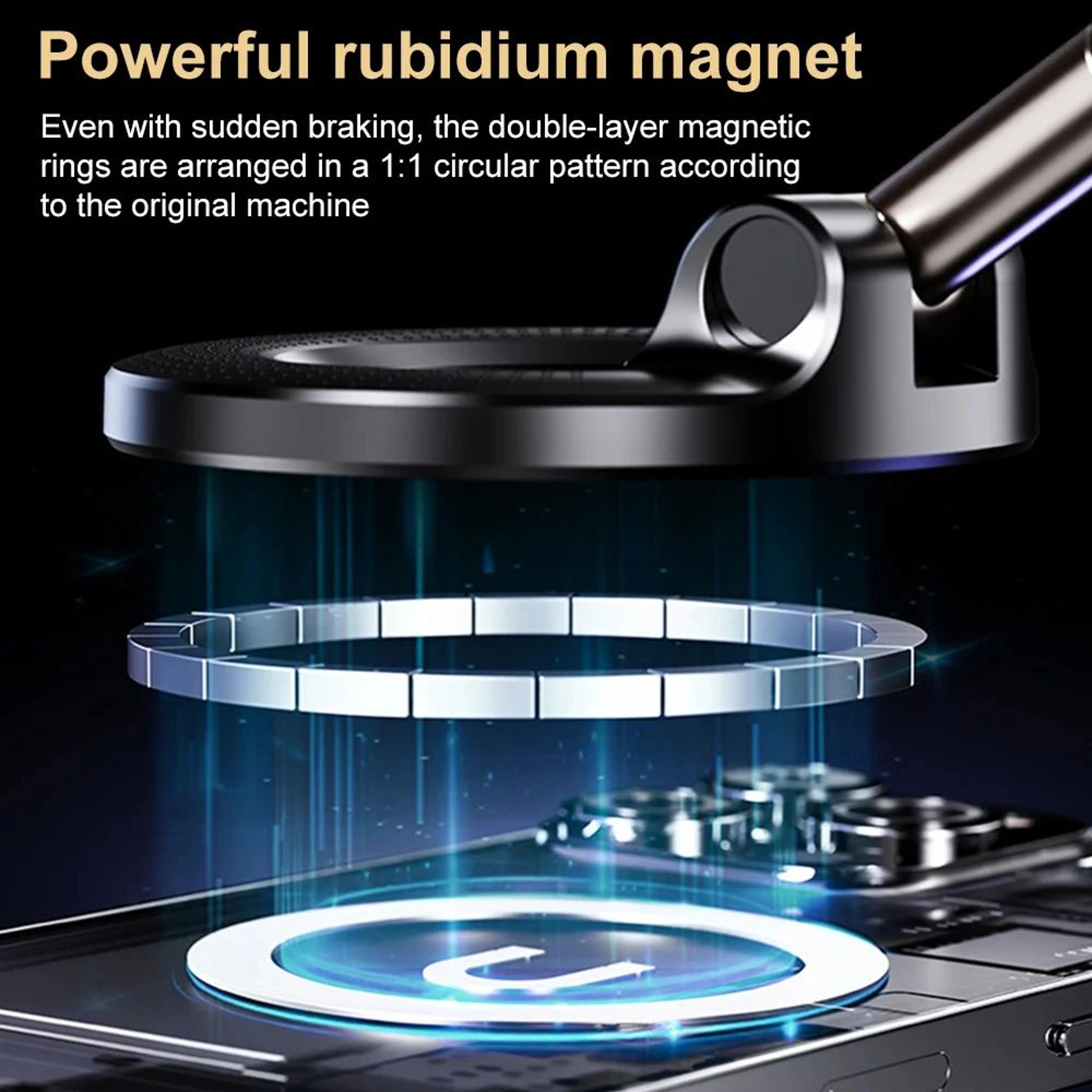 HighVisibility Magnetic Car Phone Mount With 360 Rotation  Foldable Design 5