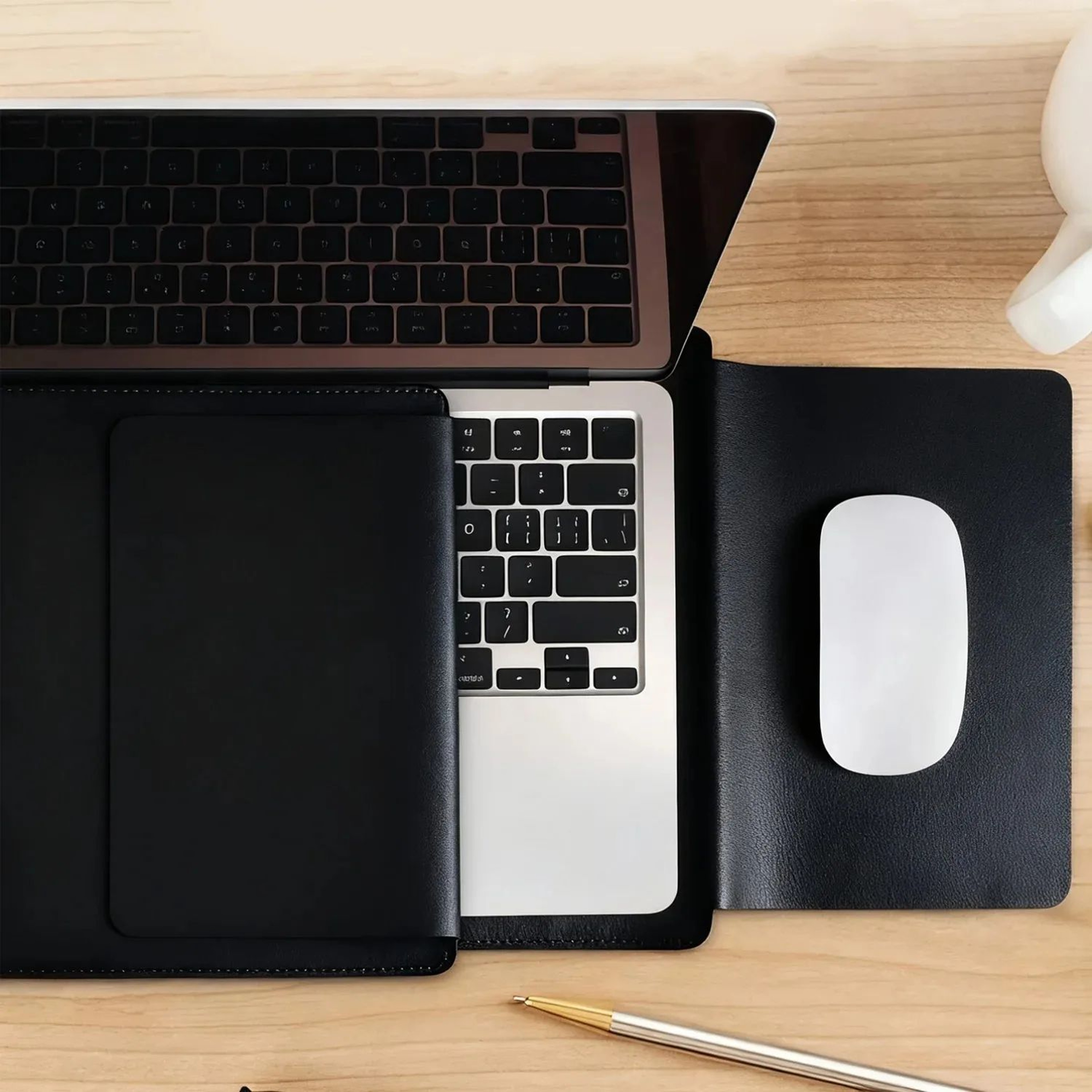 Premium PU Leather Laptop Sleeve Case For MacBook 1416 Inch  Slim Protective Laptop Sleeve 3