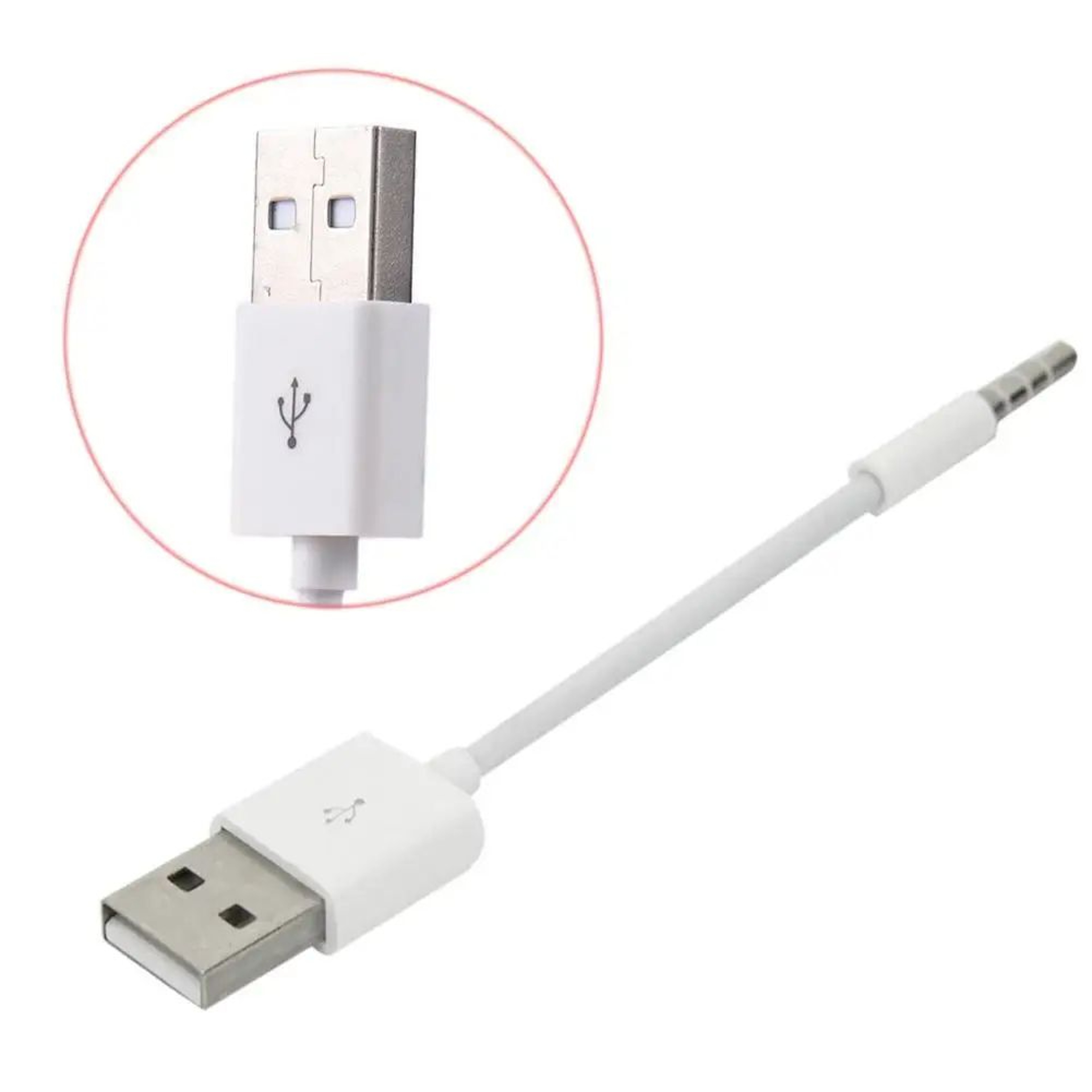 IPod Shuffle Charger Cable With USB Sync  Audio Transfer  35mm USB Data Cable For 3rd  4th Gen 4