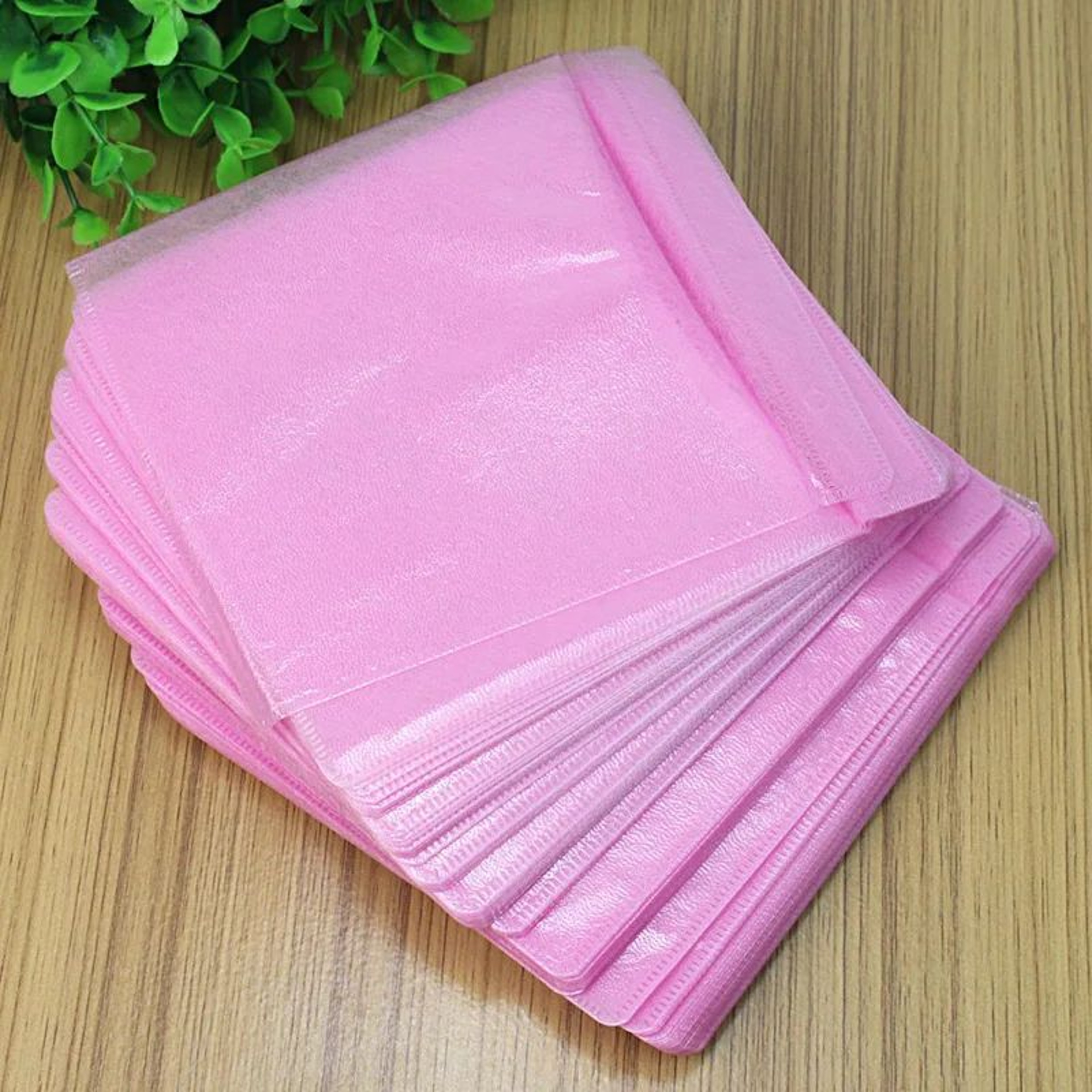 Compact CD DVD Storage Sleeves Organizer Case  100pcs DoubleSided Disc Protection Wallet 3