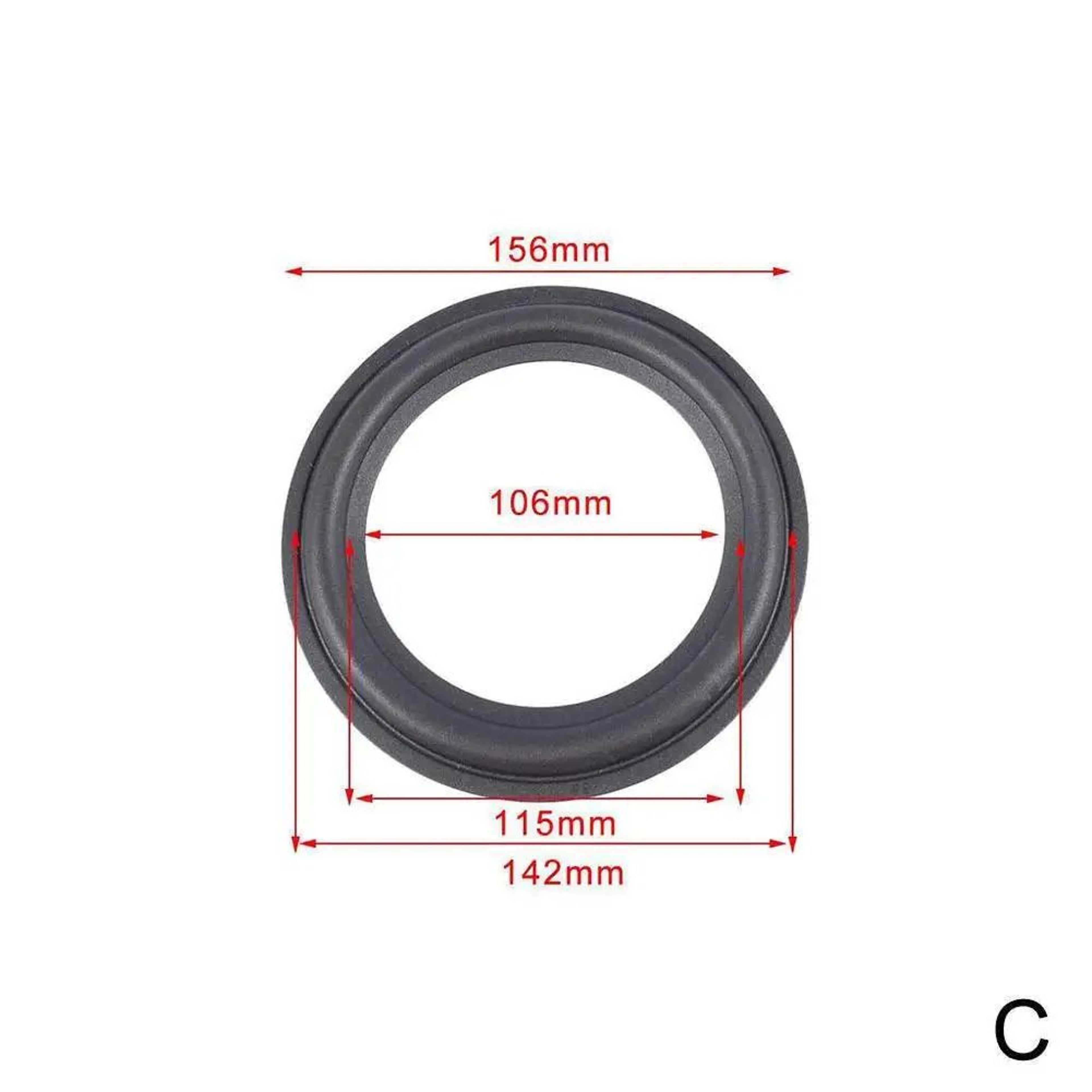 Universal Rubber Speaker Surround Repair Kit  Durable Speaker Edge Replacement For 412 Inch Woofers 8
