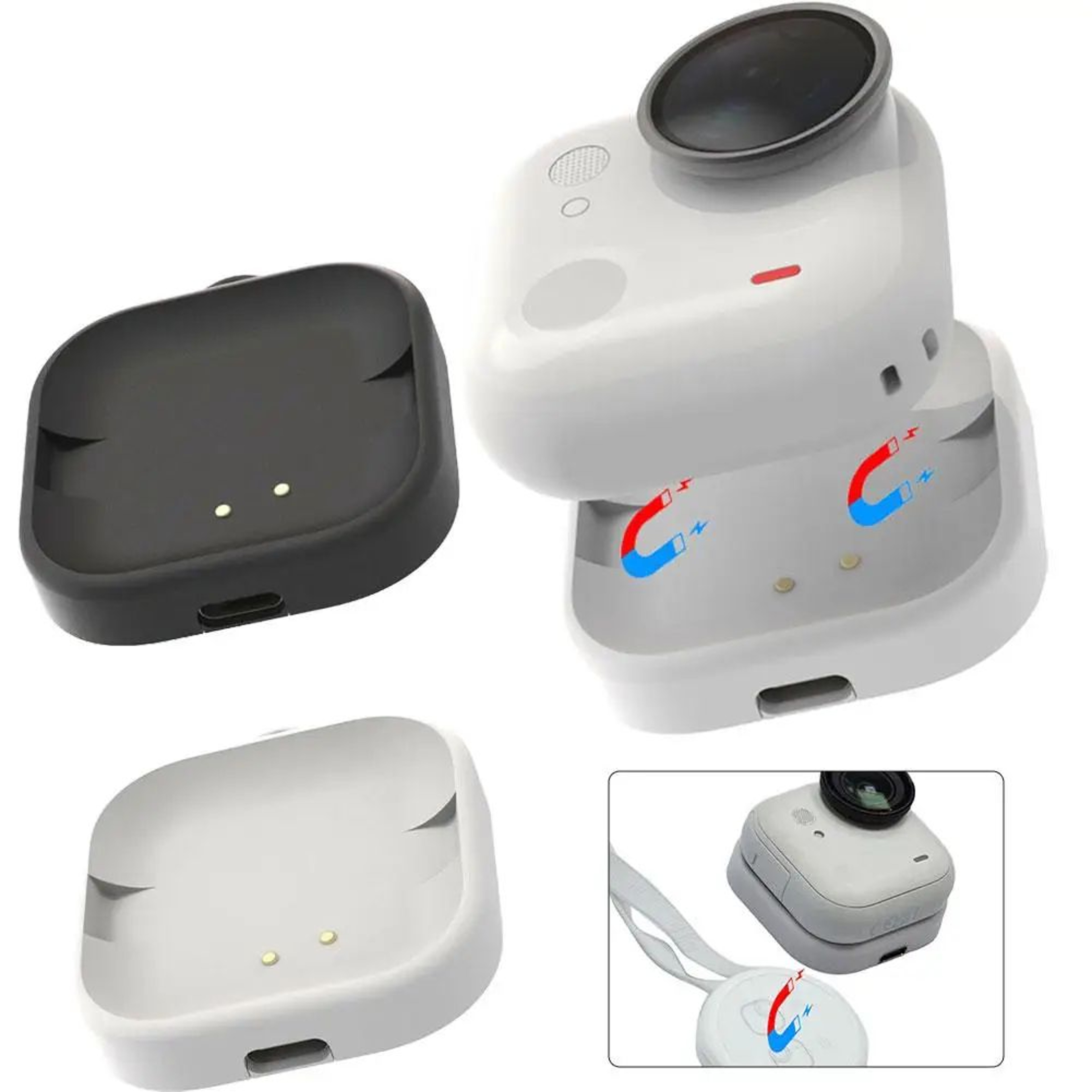Magnetic Fast Charging Dock For Insta360 Go  Wireless Camera Charging Stand 3
