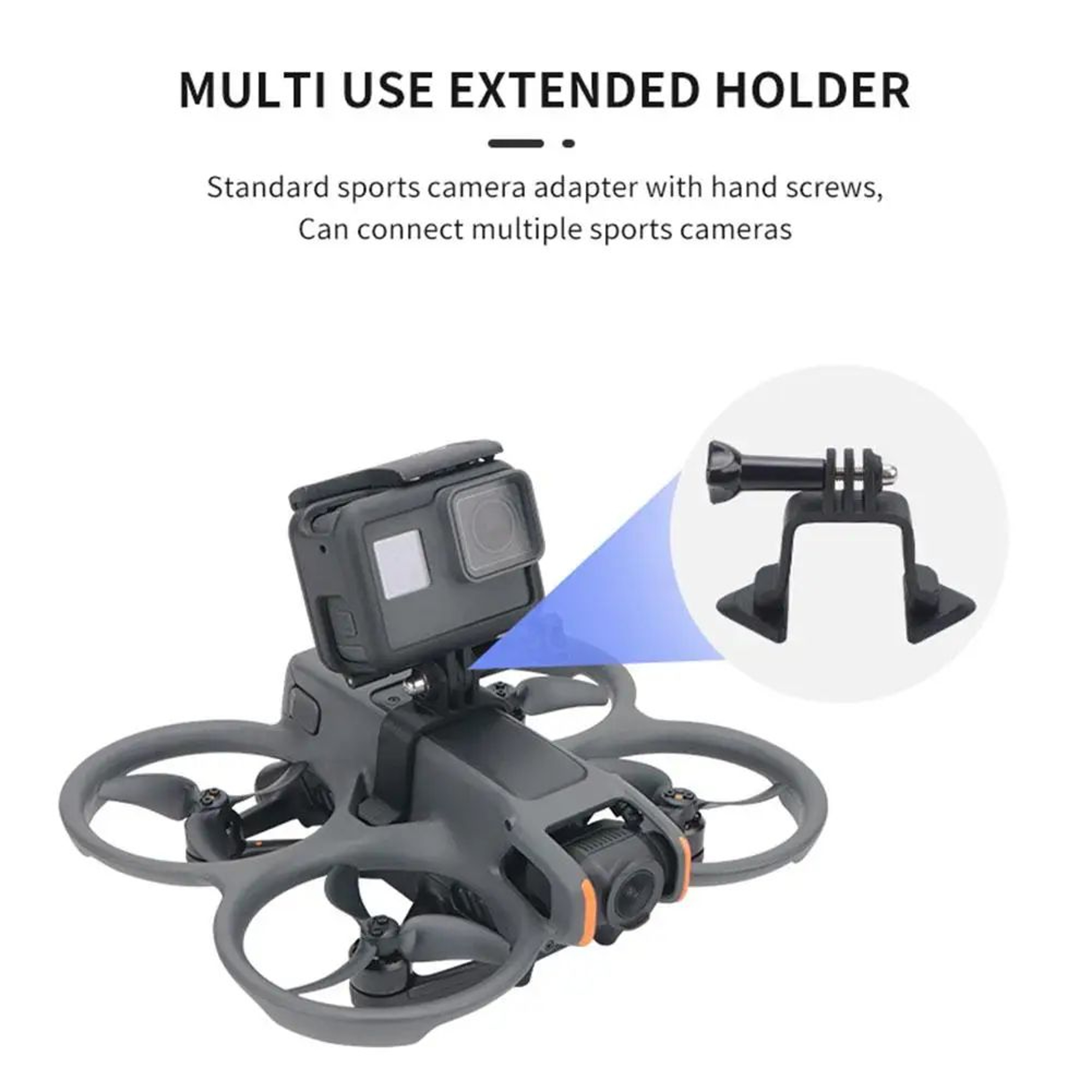 HighPrecision Drone Camera Mount  Avata 2 Top Extension Bracket For GoPro Insta360  DJI Action Came 1