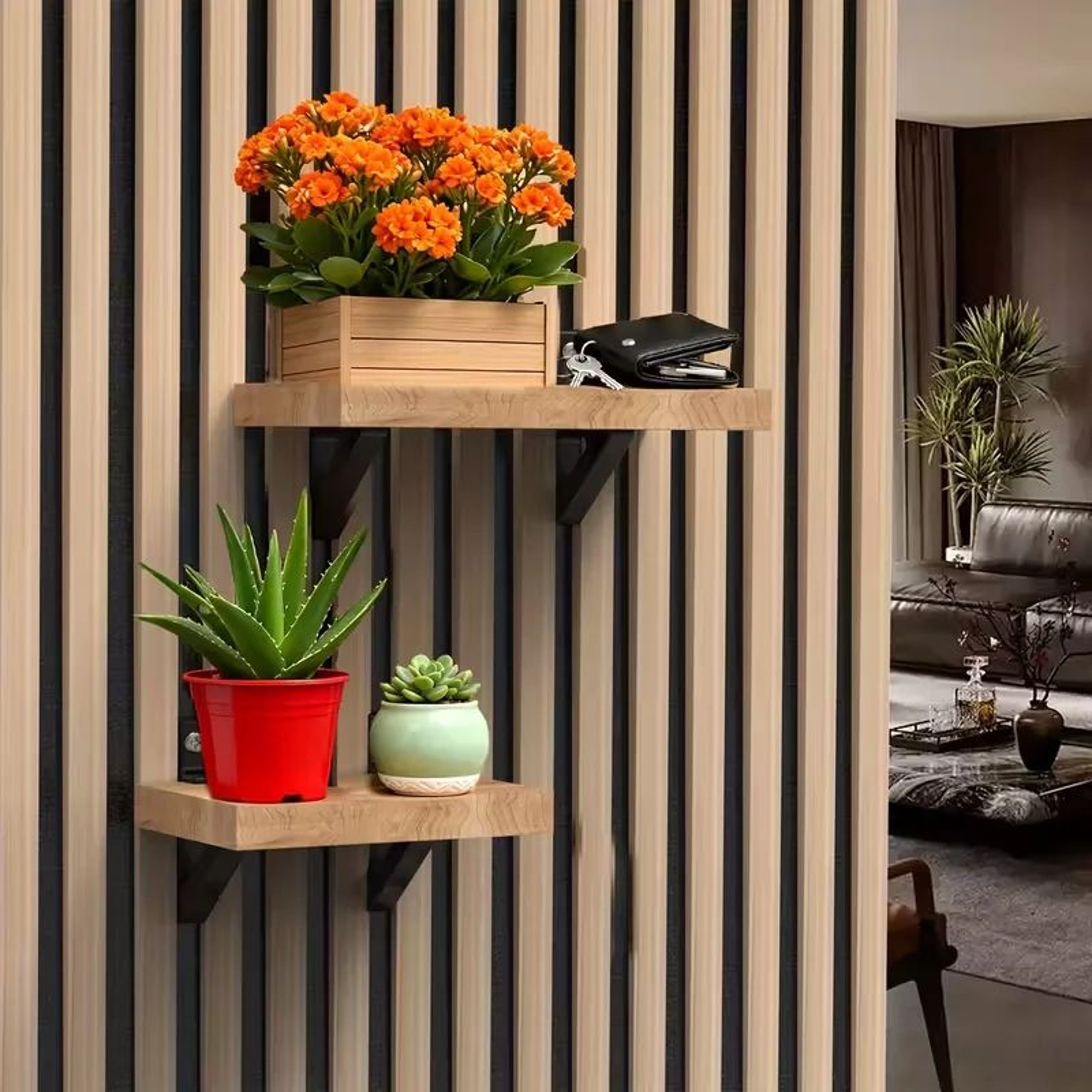 NoDrill Wall Bracket Set For Display Boards Shelves And Plant Pots 2pcs 0
