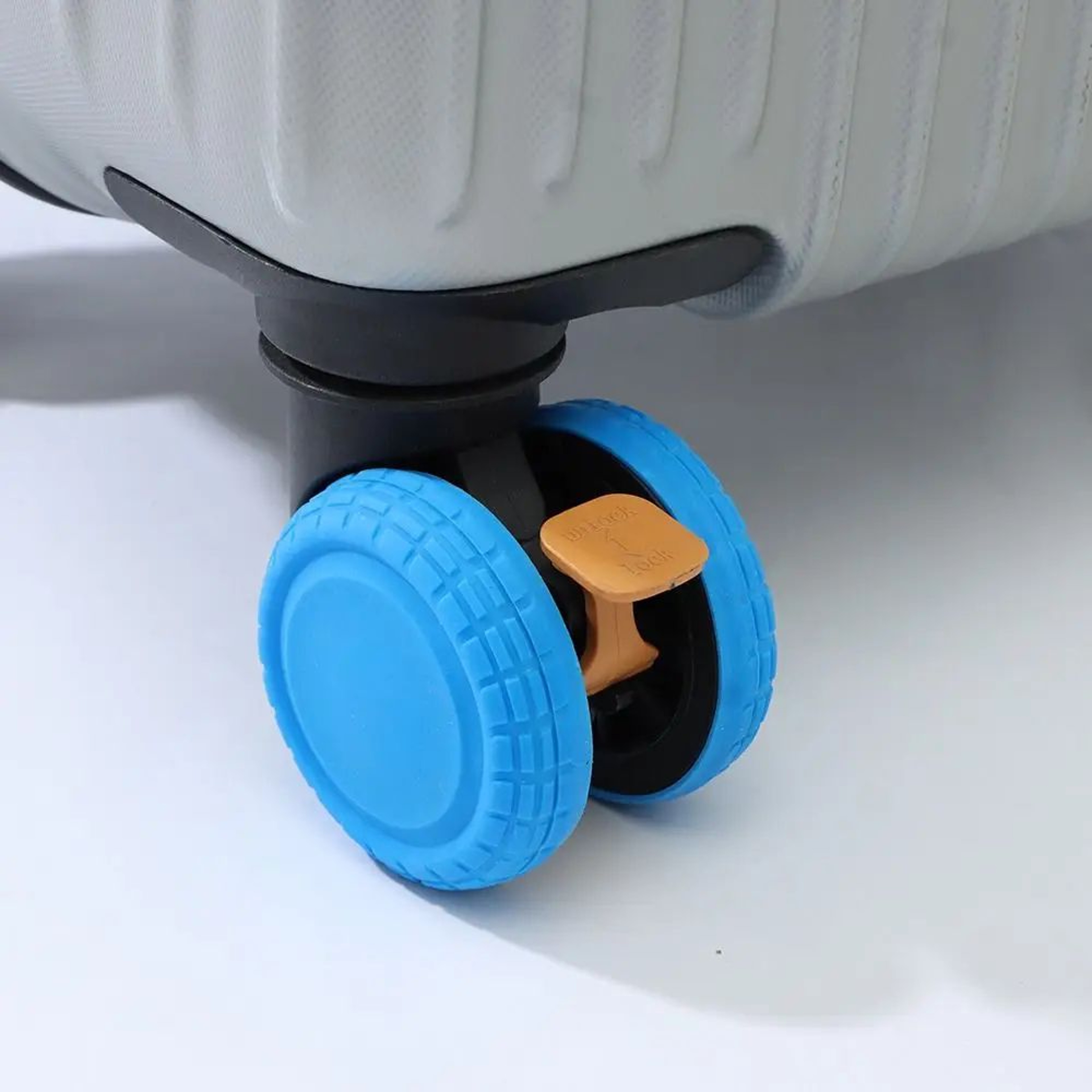 Silent Glide Silicone Luggage Wheel Covers  Durable Suitcase Wheel Protector Set 3