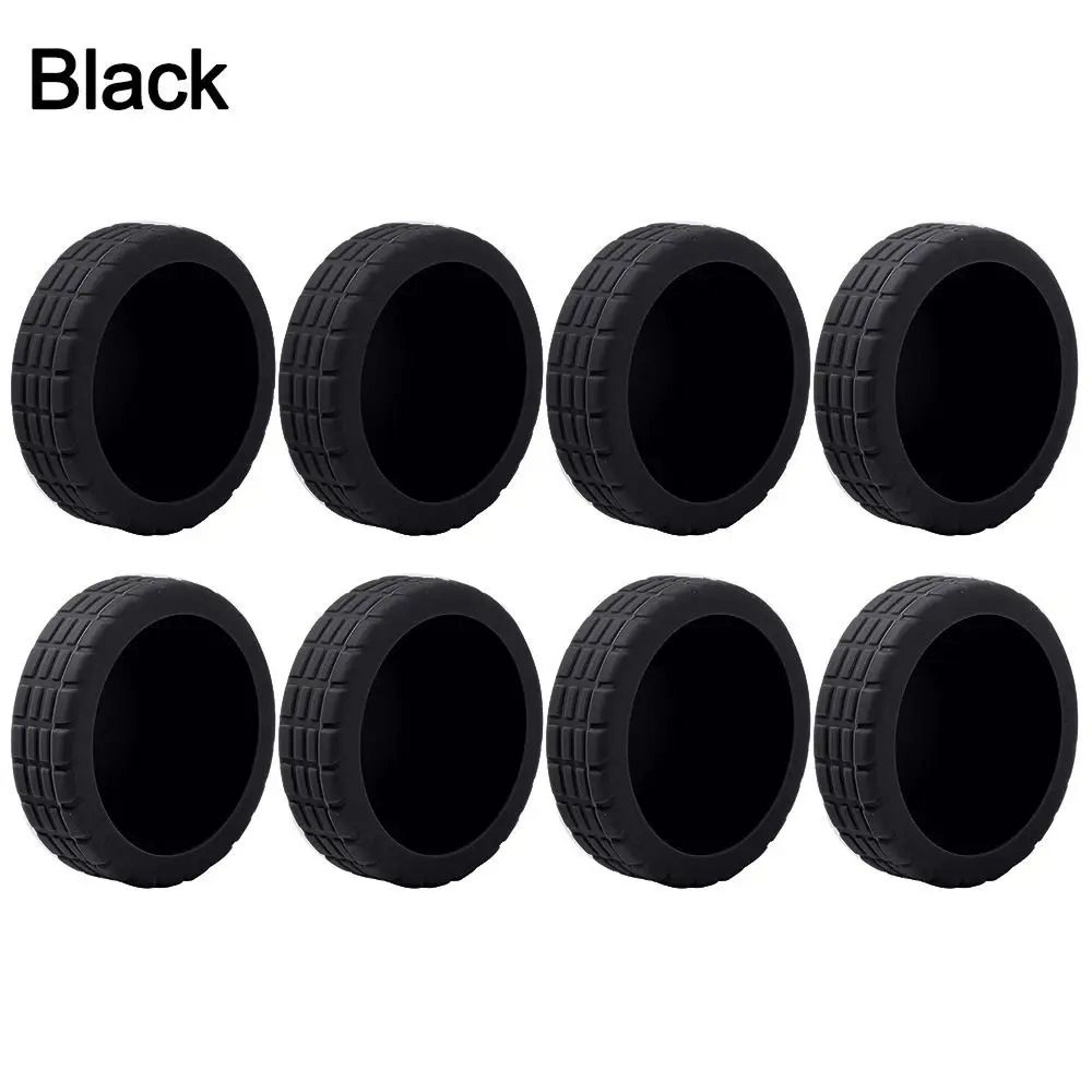 Silent Glide Silicone Luggage Wheel Covers  Durable Suitcase Wheel Protector Set 7