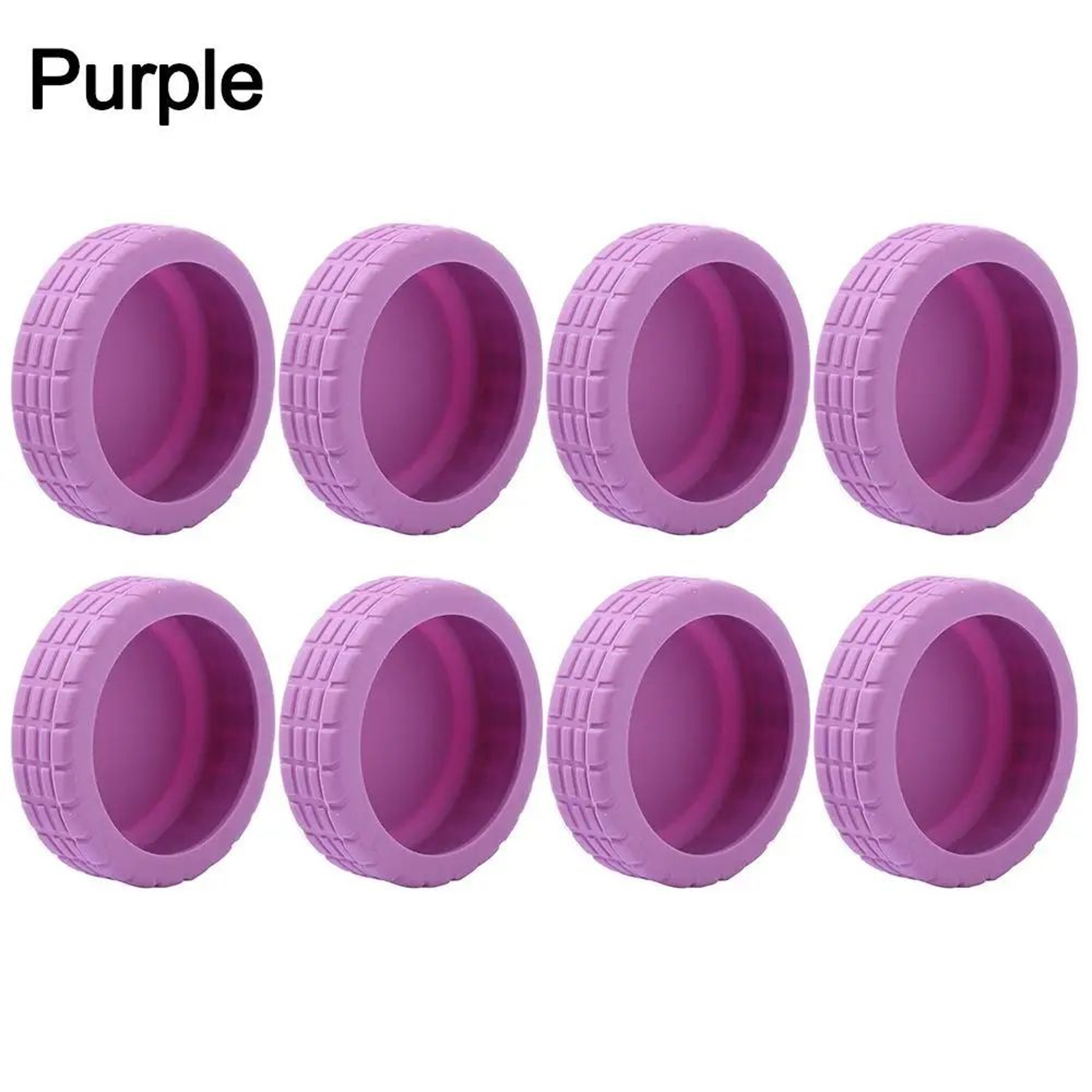 Silent Glide Silicone Luggage Wheel Covers  Durable Suitcase Wheel Protector Set 10