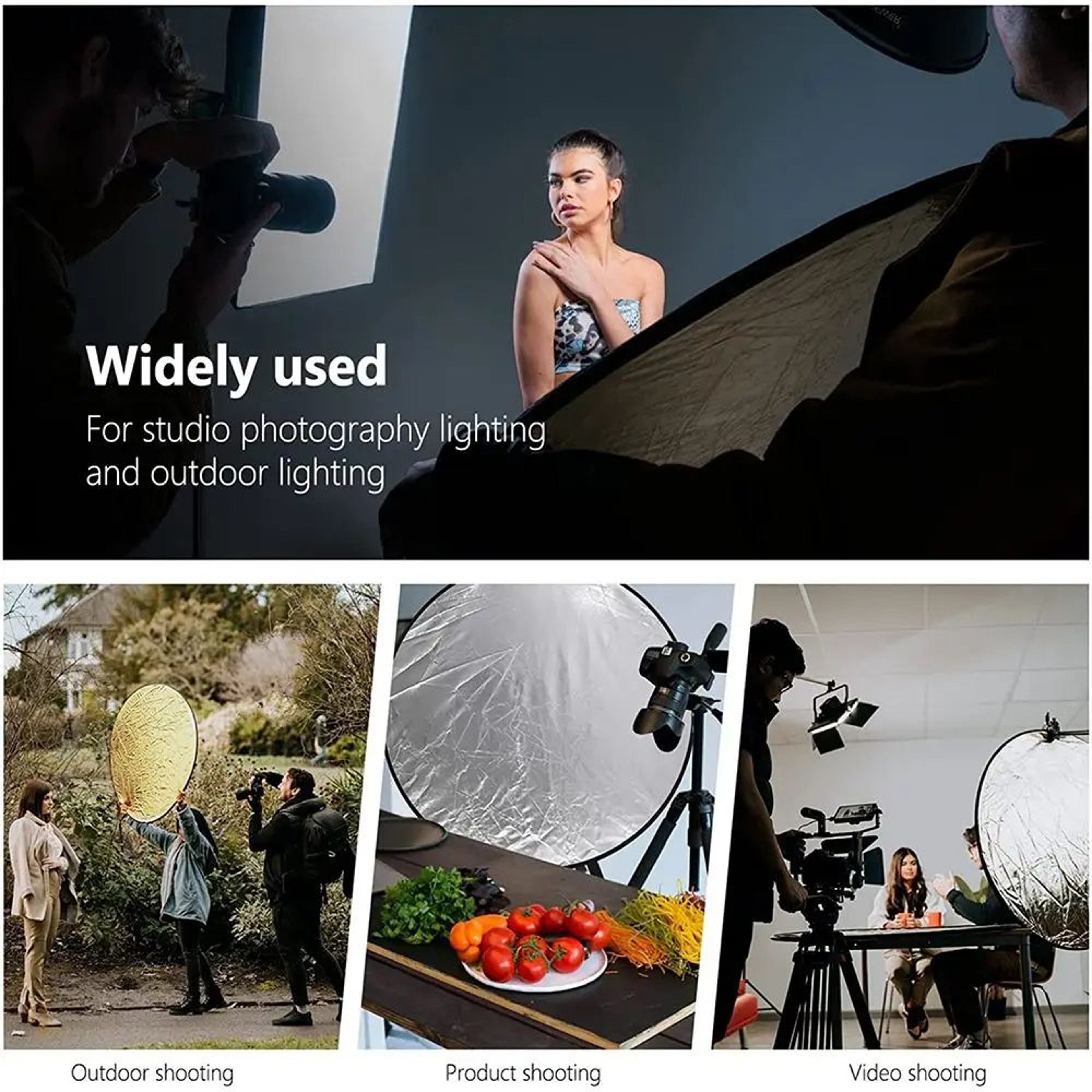 5in1 Portable Photography Reflector Diffuser Kit 5