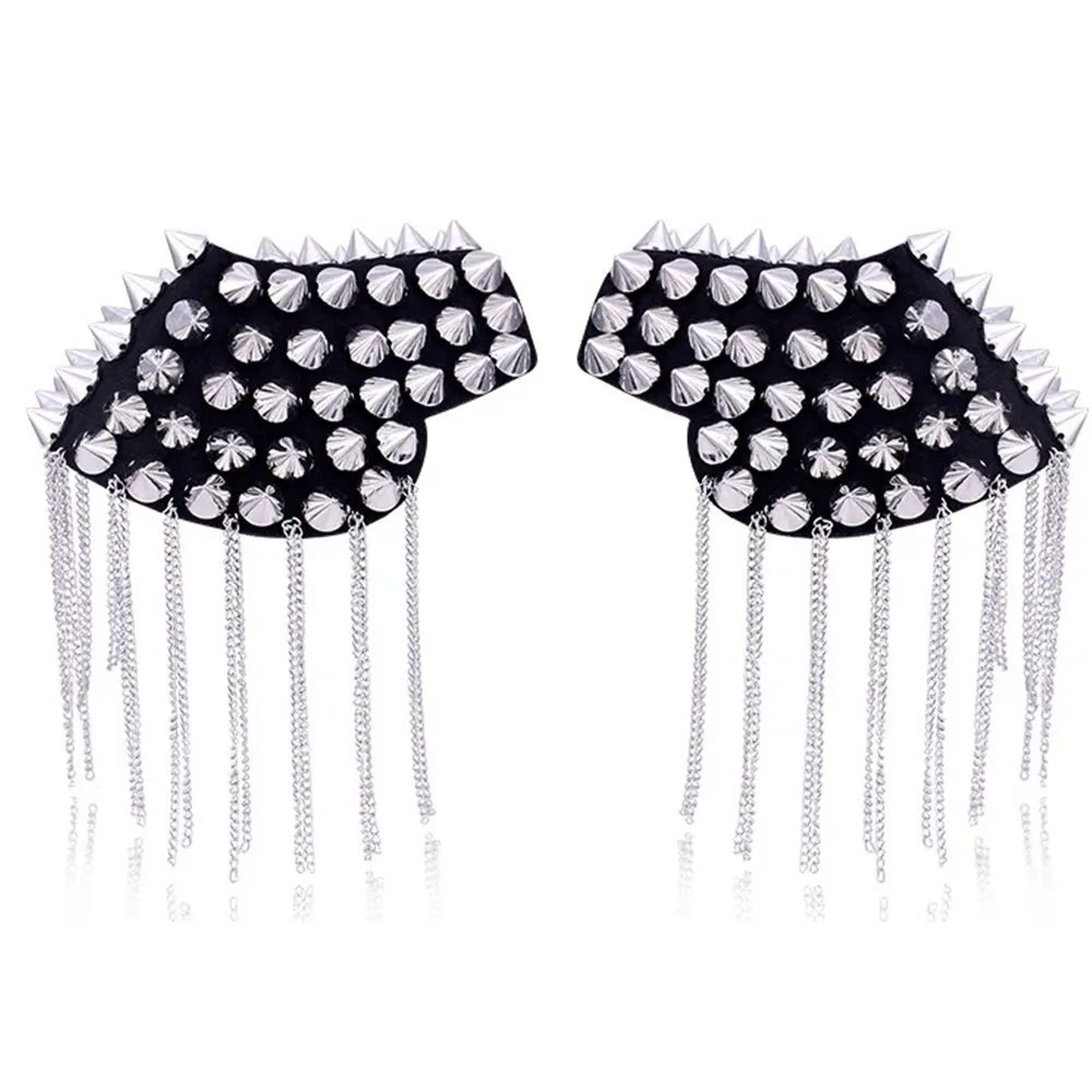 Punk Shoulder Brooch Tassel Epaulet Chain  Statement Metal Shoulder Accessory 10