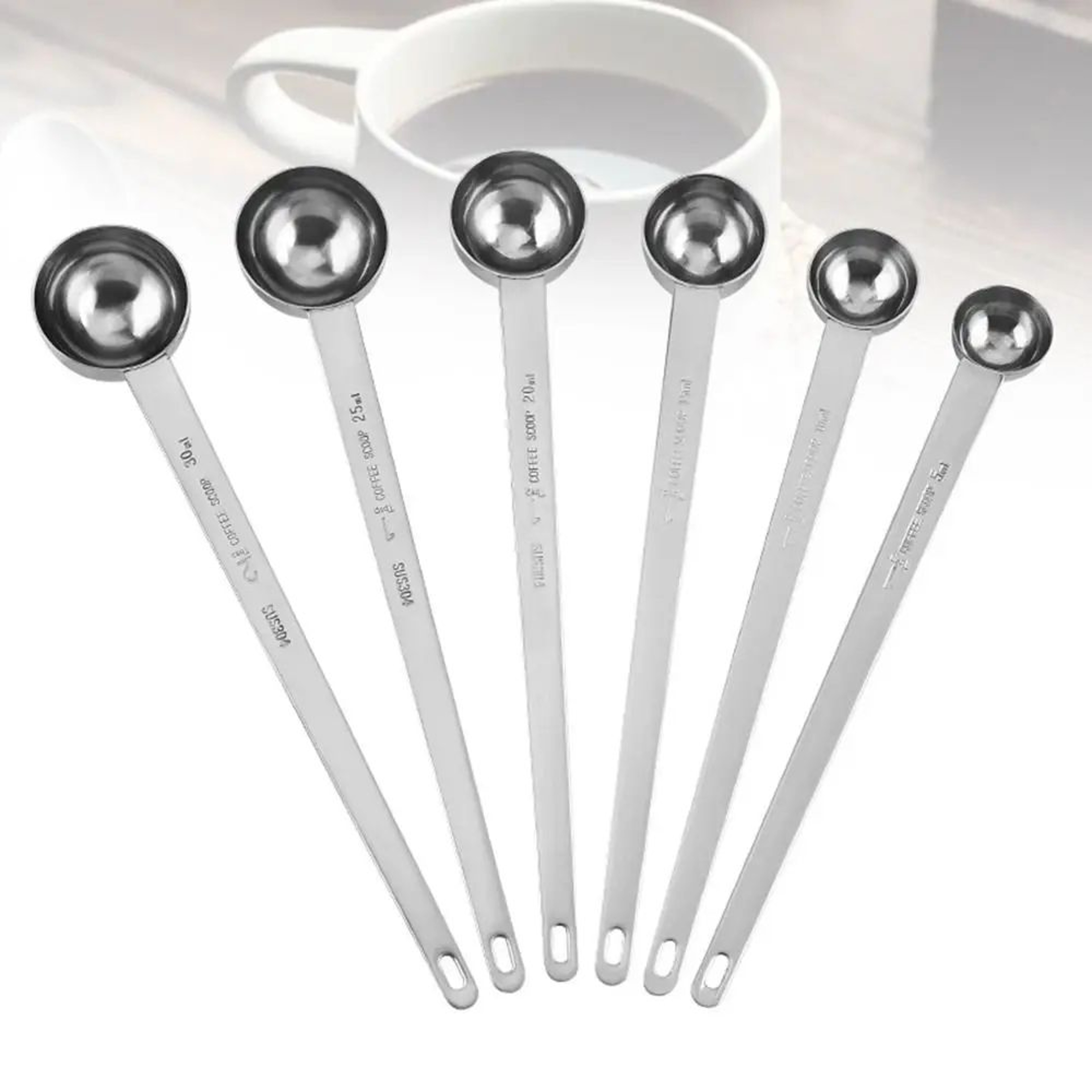 HighPrecision Stainless Steel Coffee  Kitchen Measuring Spoon Set 530ml 4