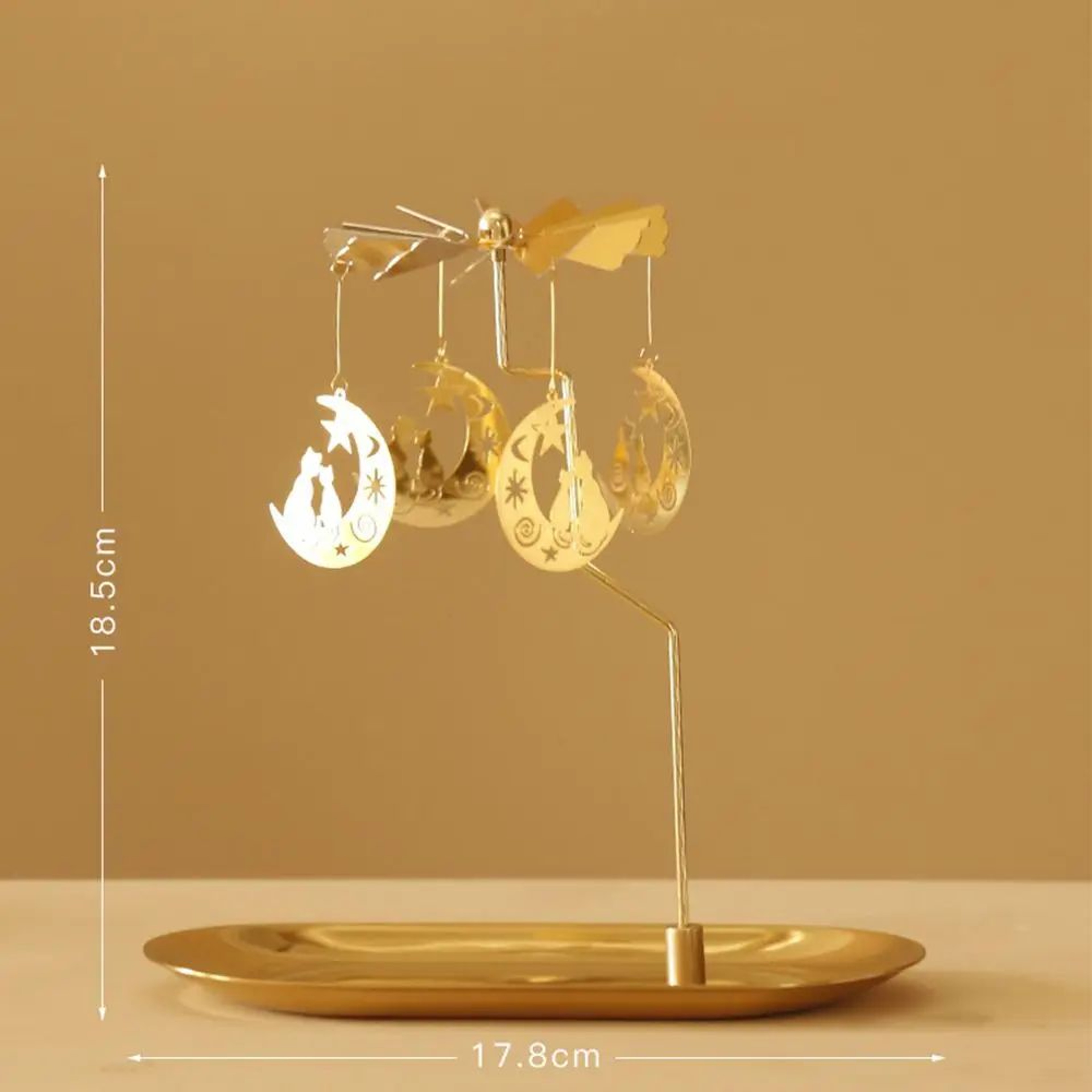 Golden Carousel Rotating Candle Holder For Romantic Home  Wedding Decor 9