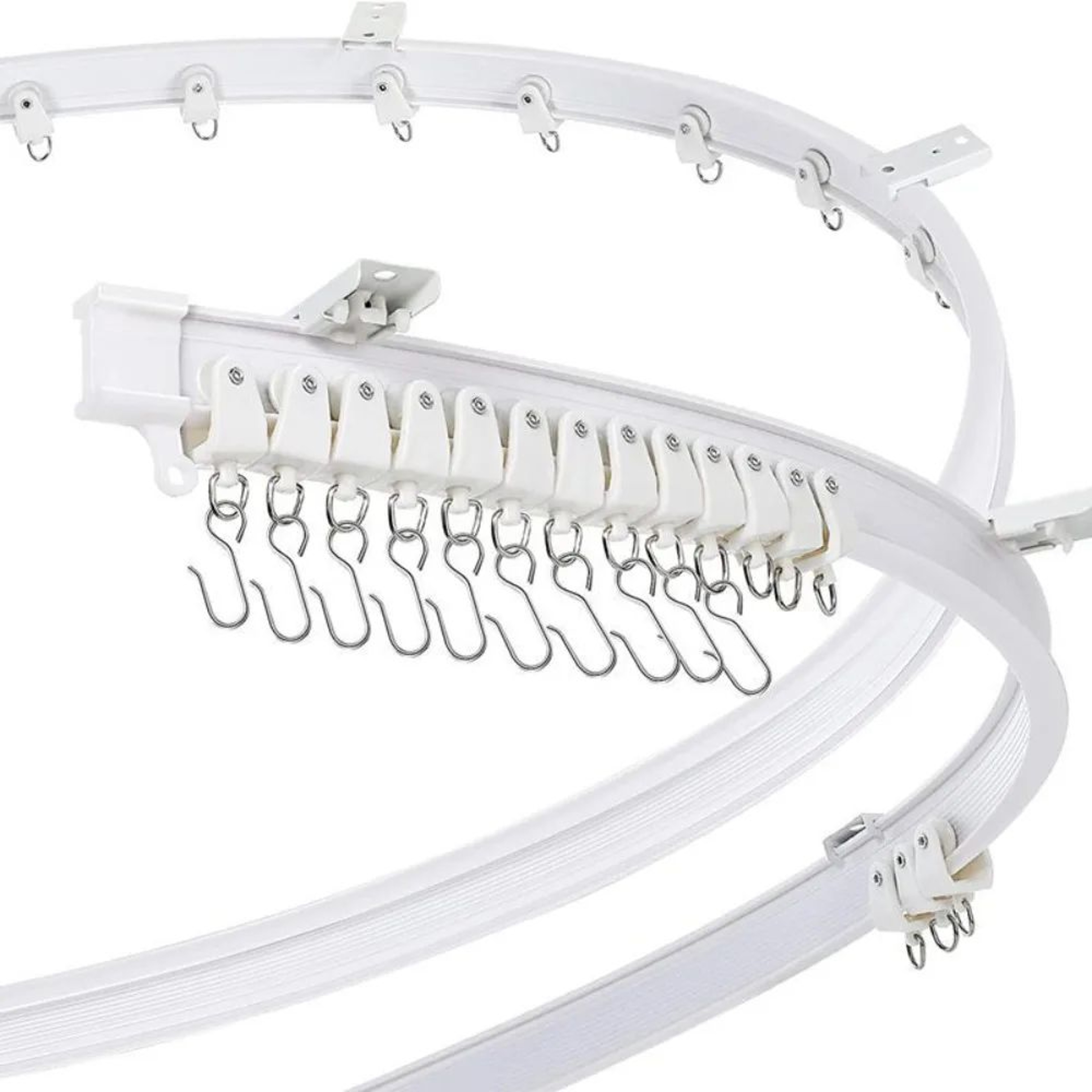 Modern Silent Flexible Curtain Track Rail System 1