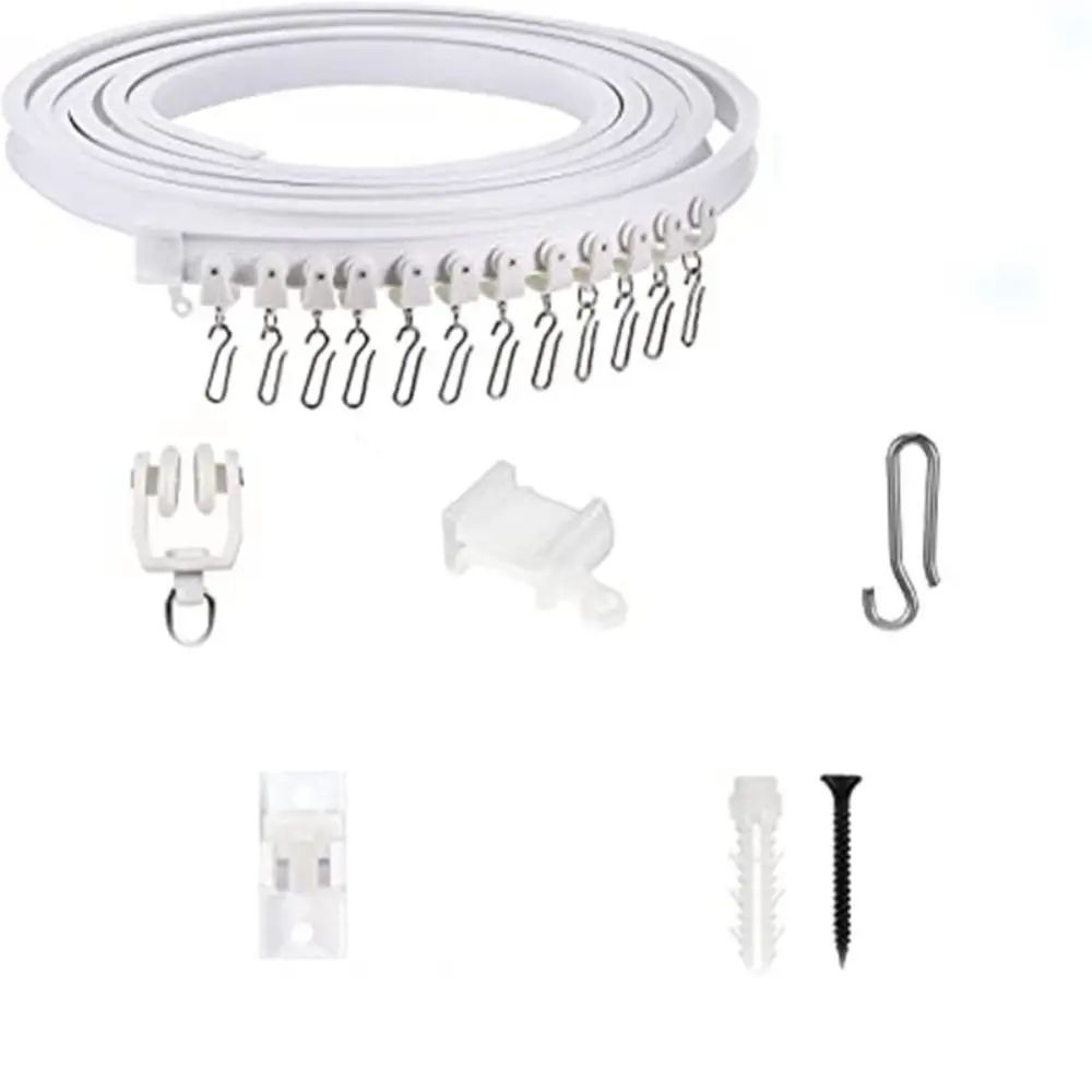 Modern Silent Flexible Curtain Track Rail System 7