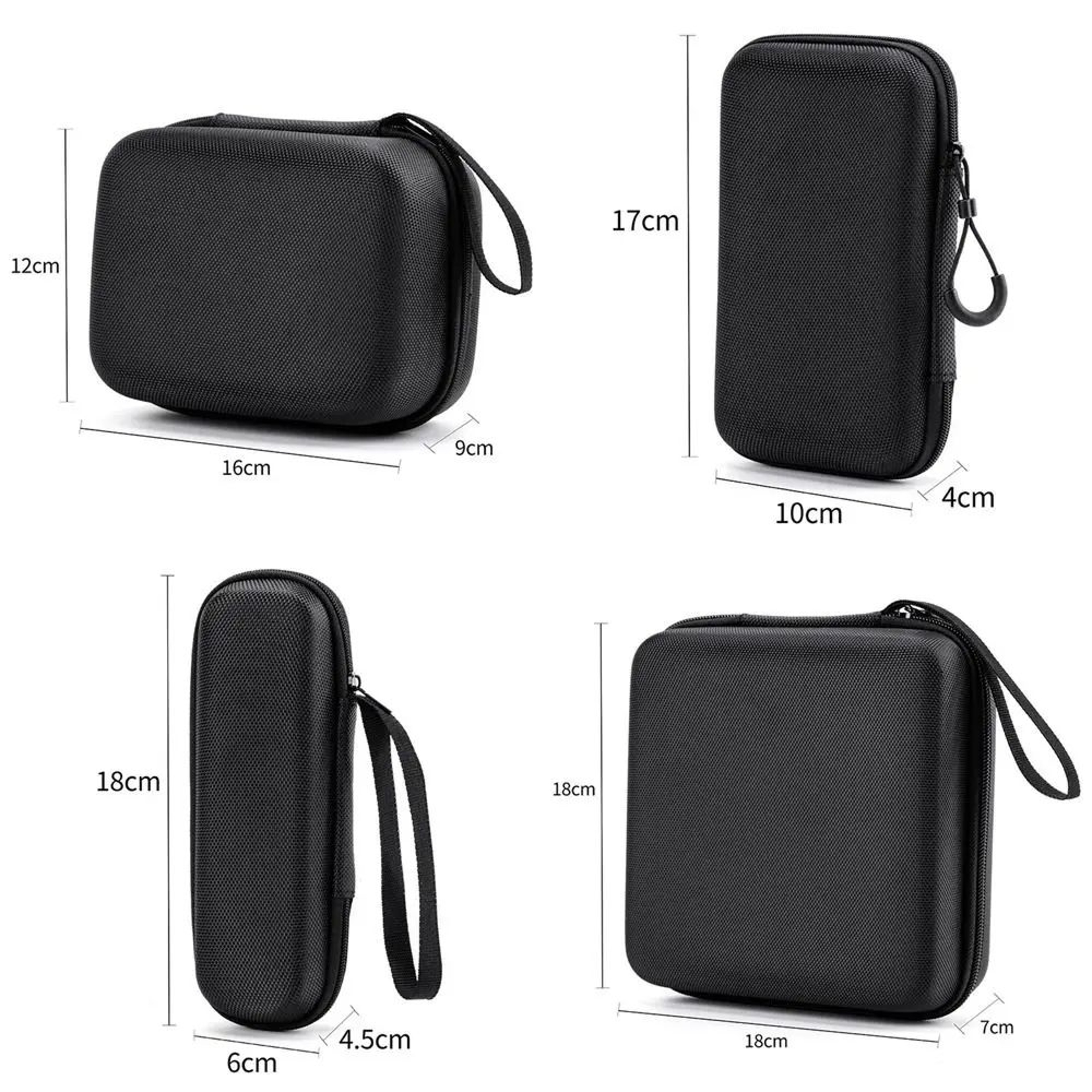 Mini Travel Earphone Case  Durable EVA Storage Case With Zipper For Cables  Accessories 4