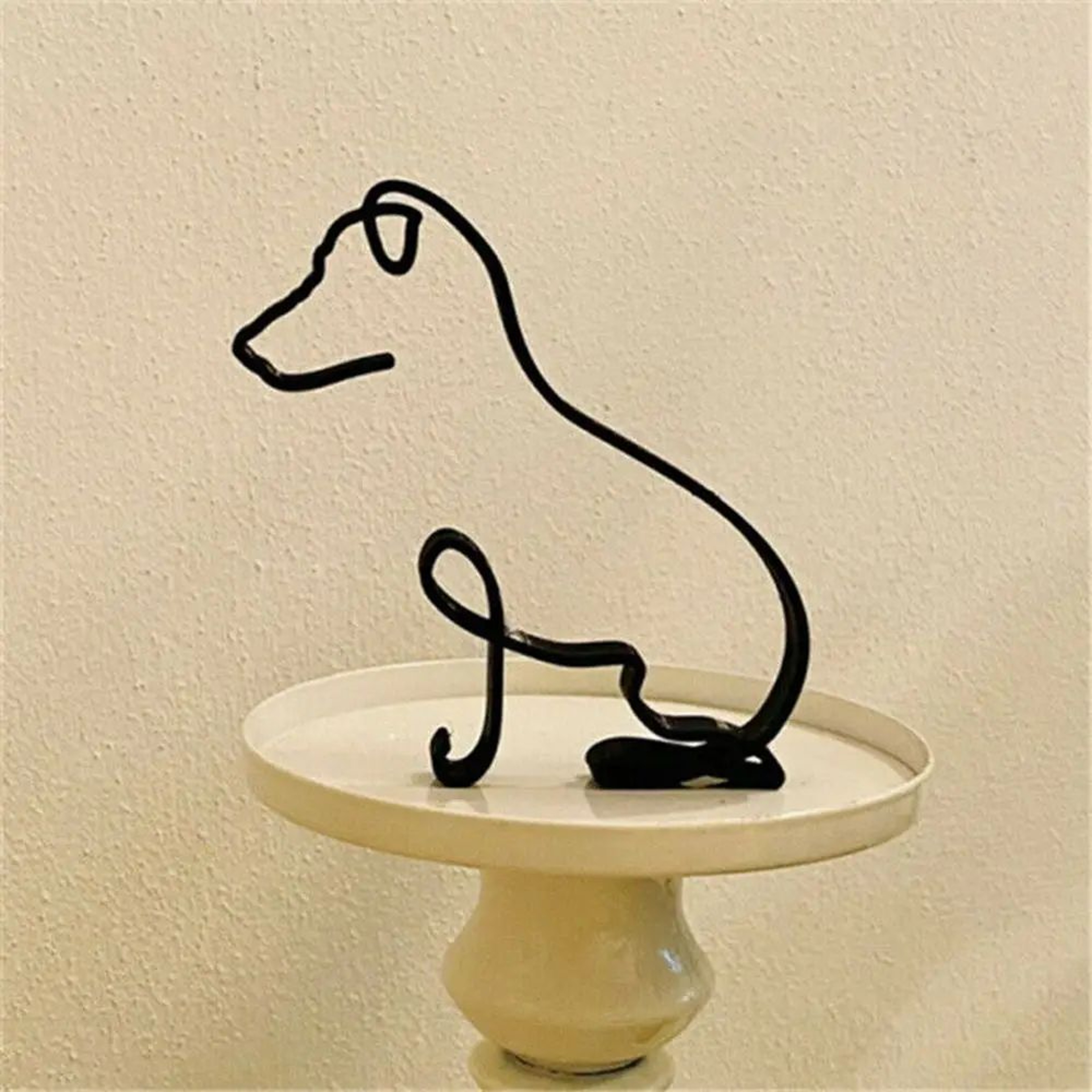 Modern Wrought Iron Dog Figurine For Minimalist Home Decor 9