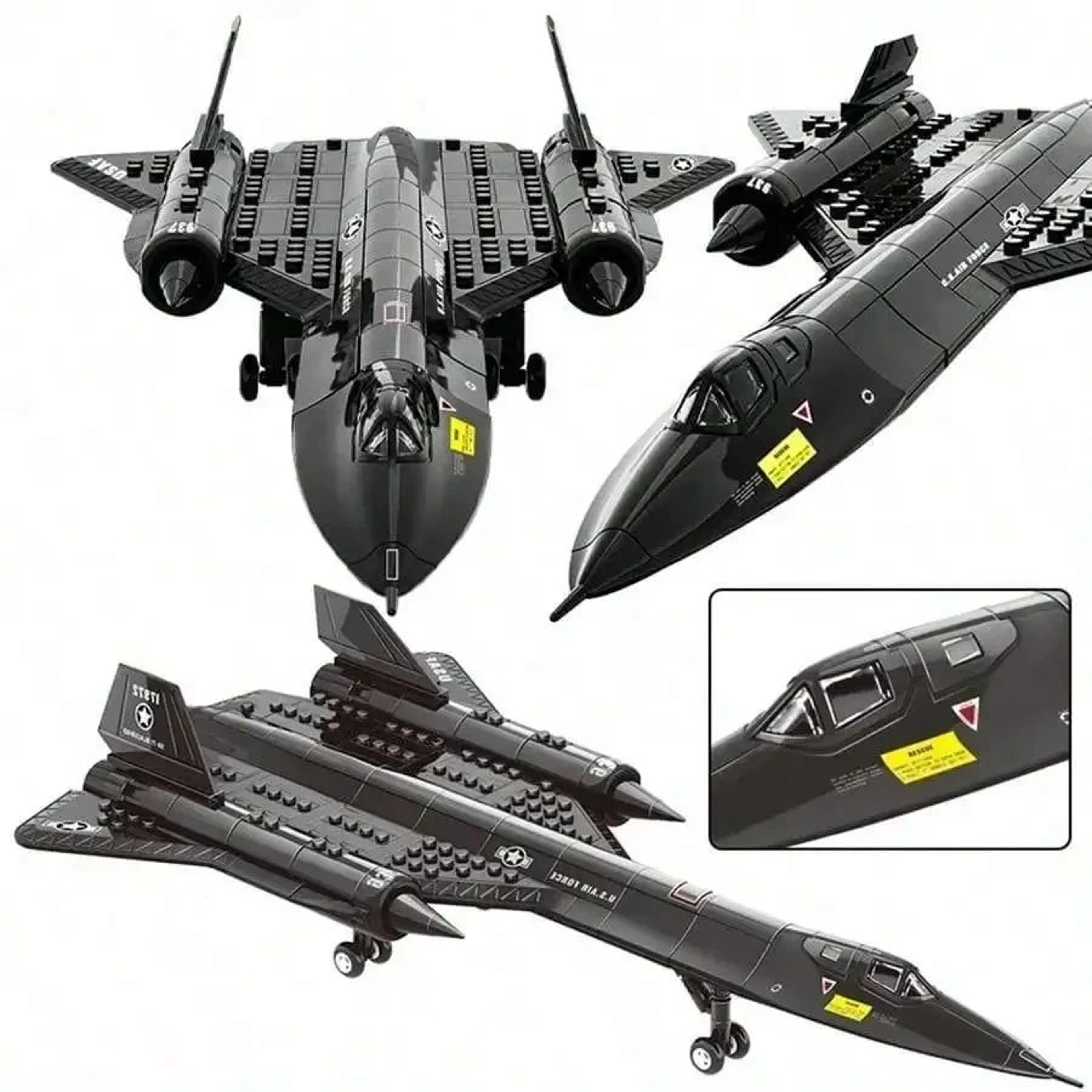 SR71 Blackbird Building Blocks STEM Spy Plane Model Kit 1
