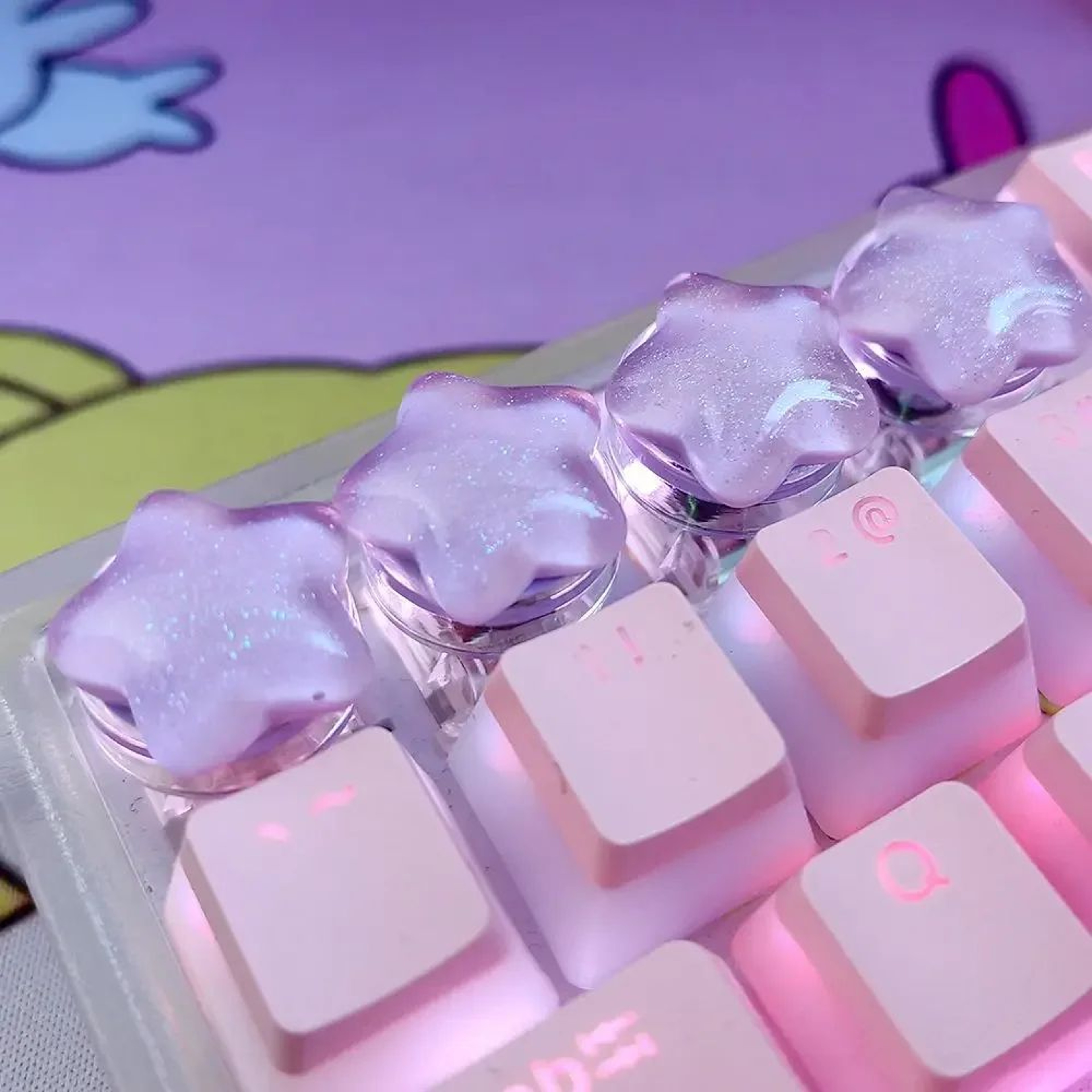 Cute Star Anime Translucent Custom Keycaps For Mechanical Keyboards 8