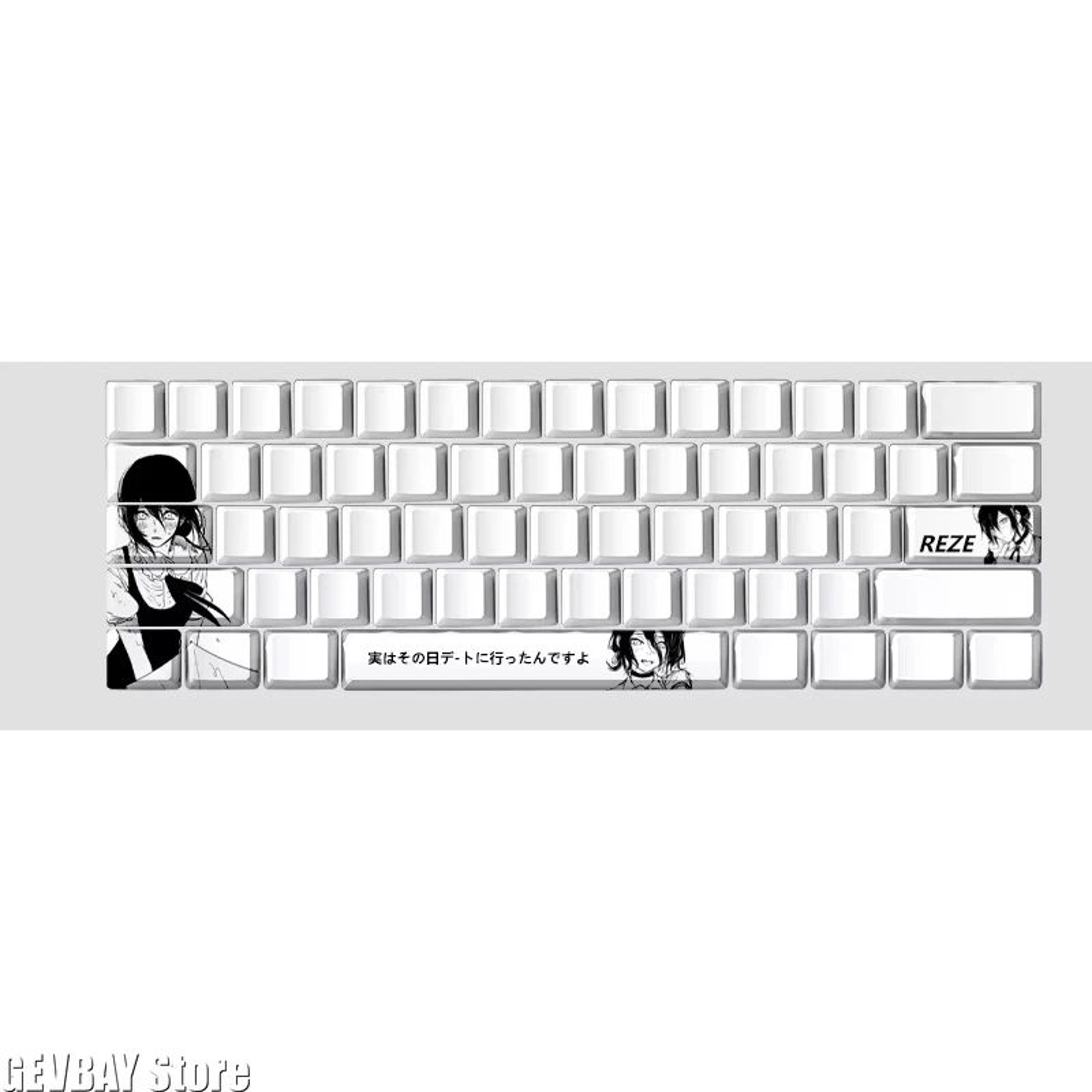 Reze Anime Keycaps Set  Premium PBT Chainsaw Man Mechanical Keyboard Keycaps 5