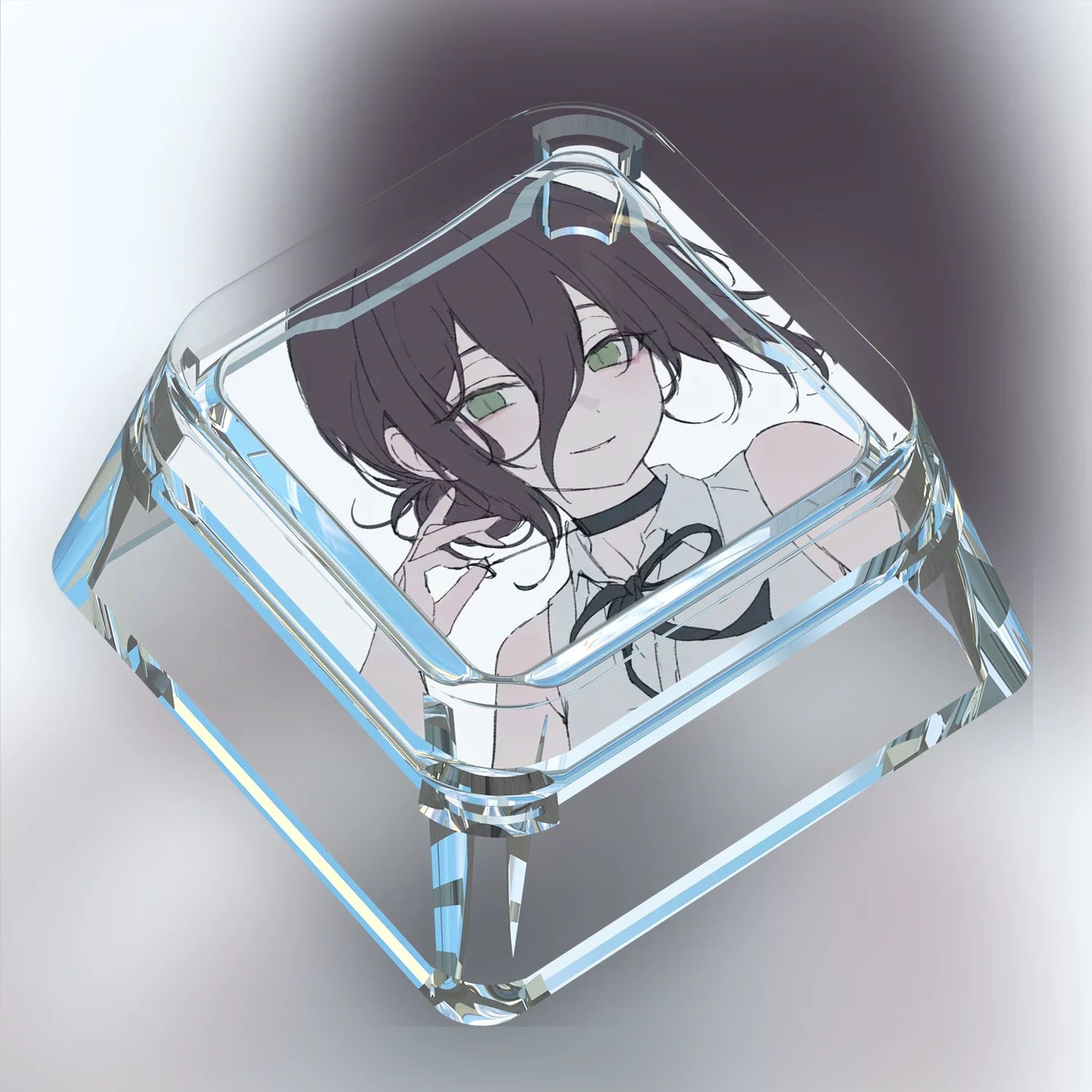 Chainsaw Man Reze Anime Keycap For Mechanical Keyboards  Cute Artisan 1U Custom Keycap 6