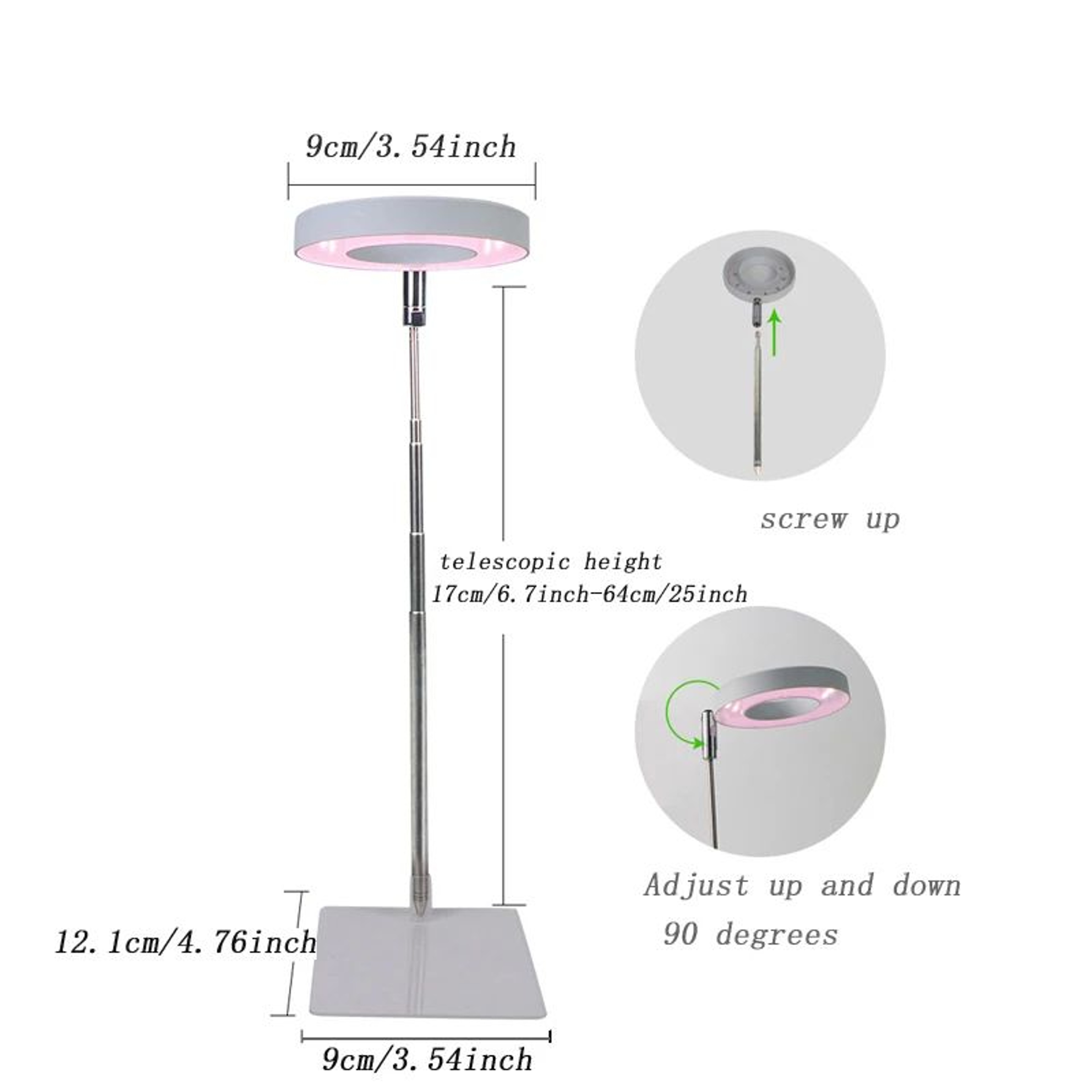 Full Spectrum LED Grow Light For Indoor Plants With Adjustable Stand  4Level Dimming 2