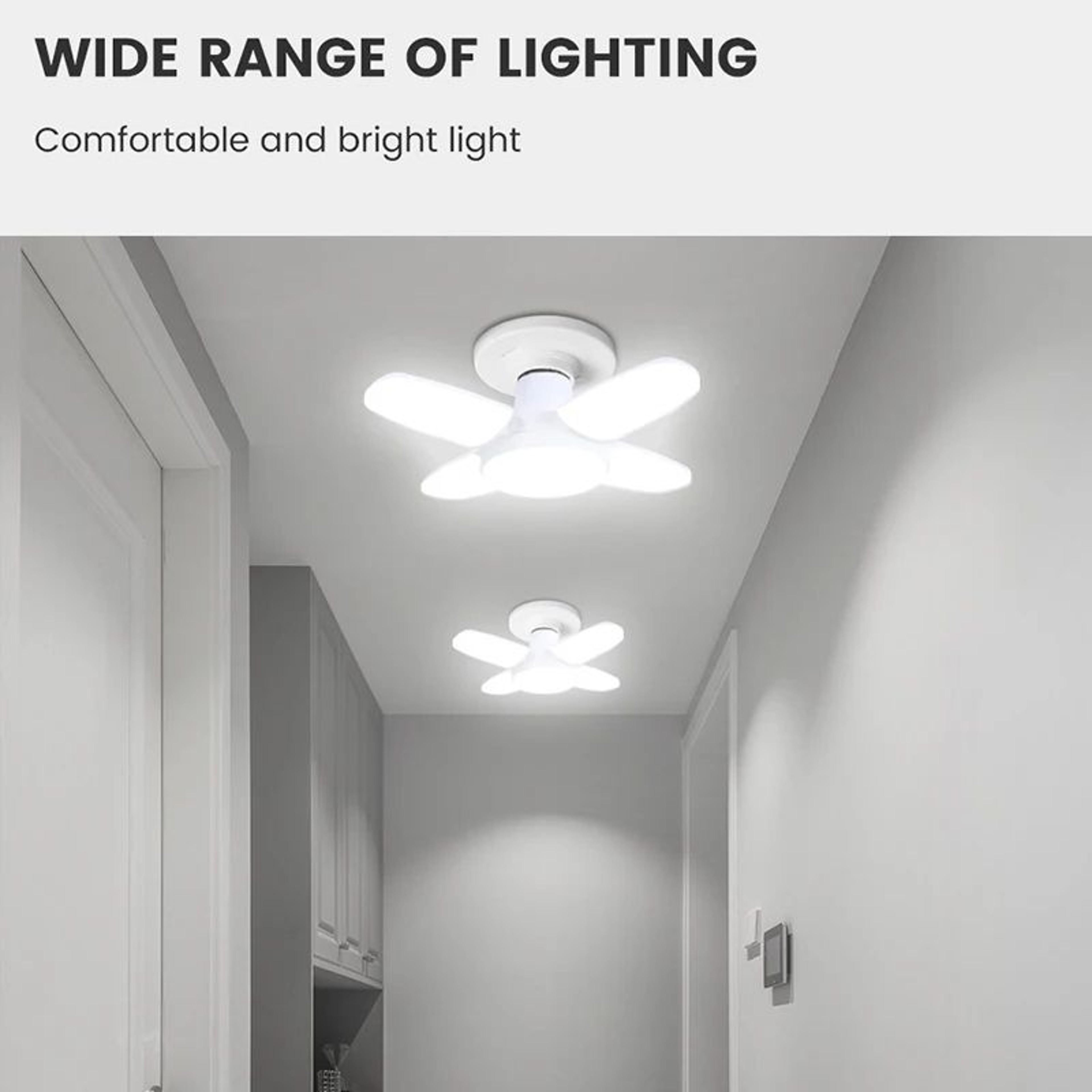 UltraBright Foldable LED Garage Light  28W E27 Deformable Ceiling Bulb 4