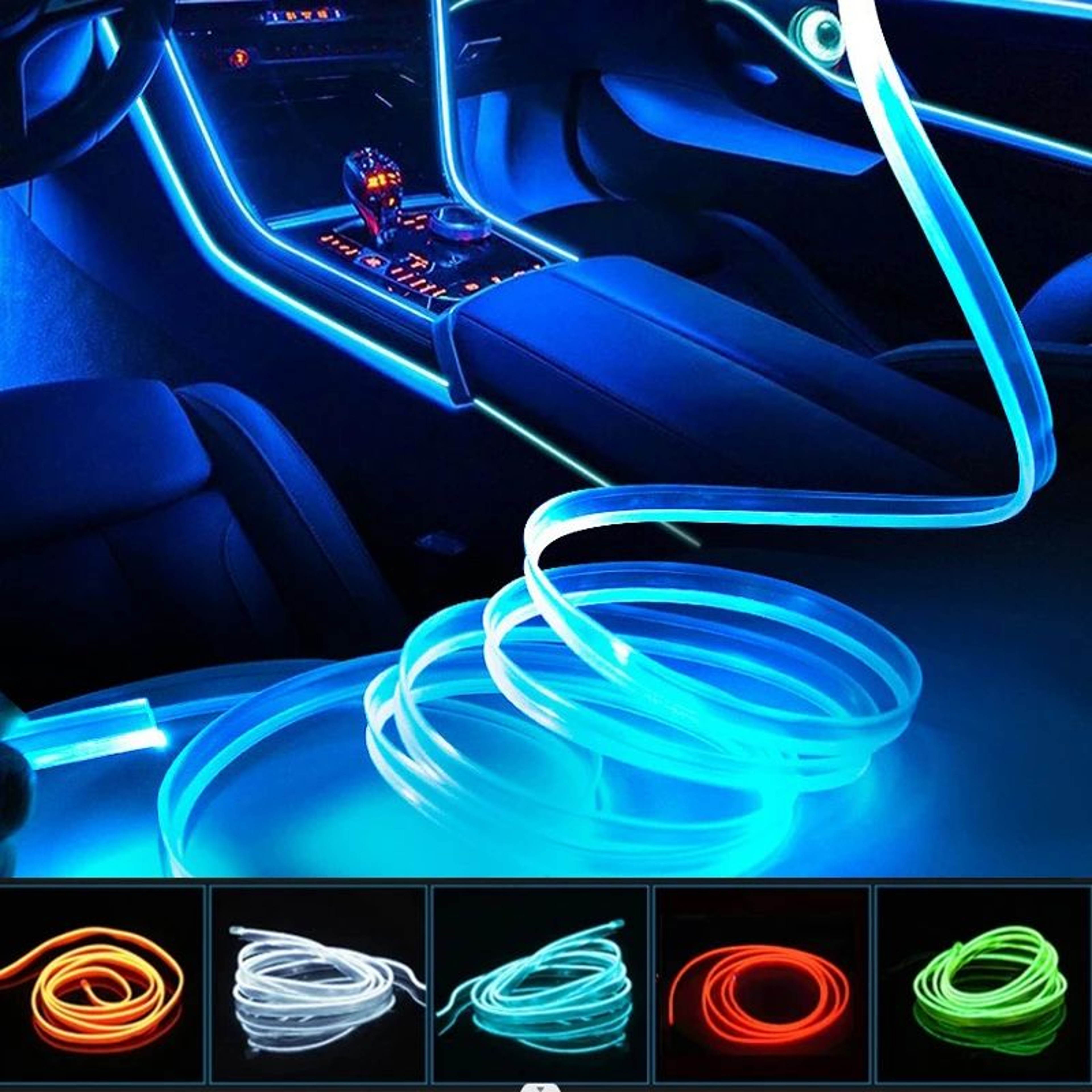 GlowDrive LED Car Interior Lights Ambient Dashboard Strip Kit 0