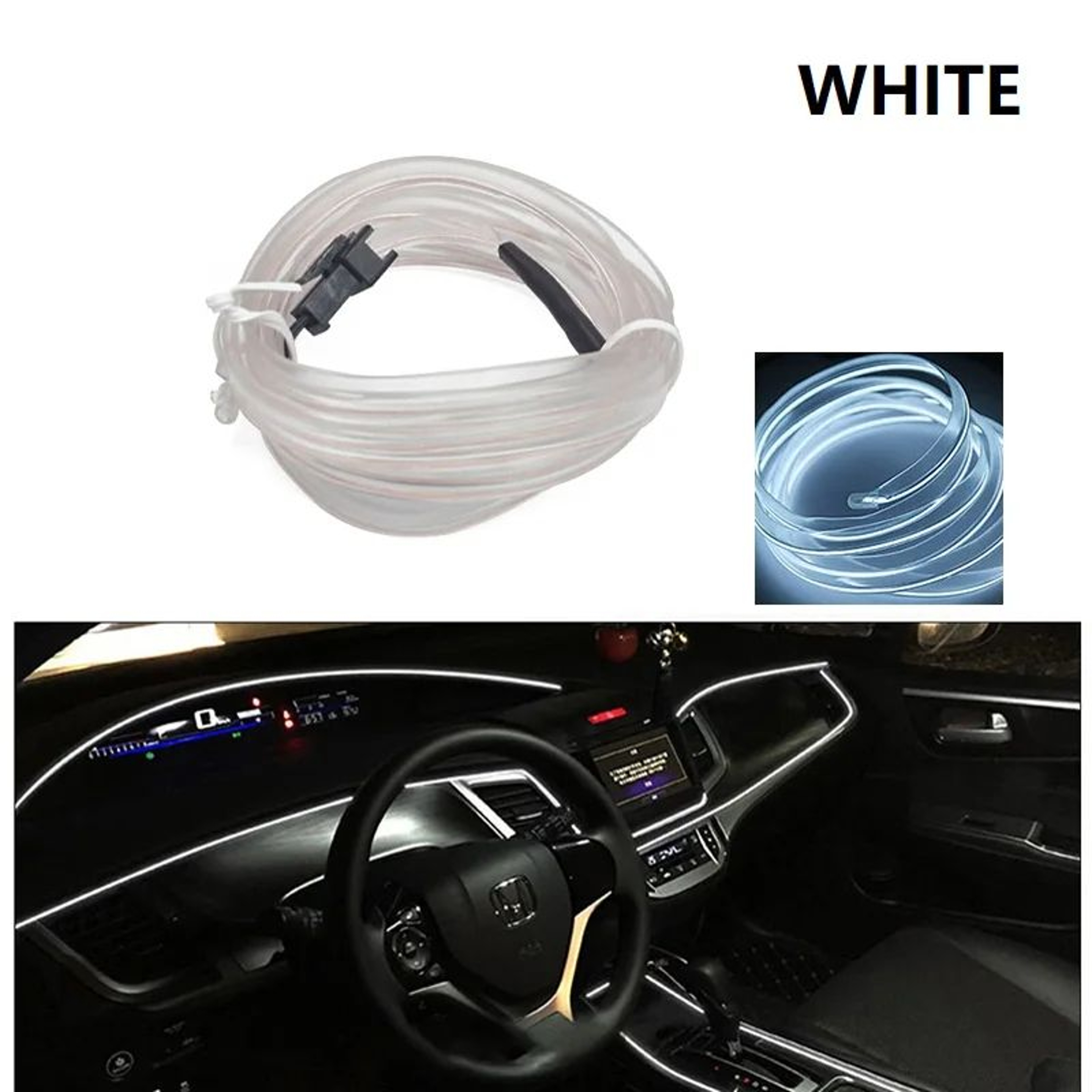 GlowDrive LED Car Interior Lights Ambient Dashboard Strip Kit 6