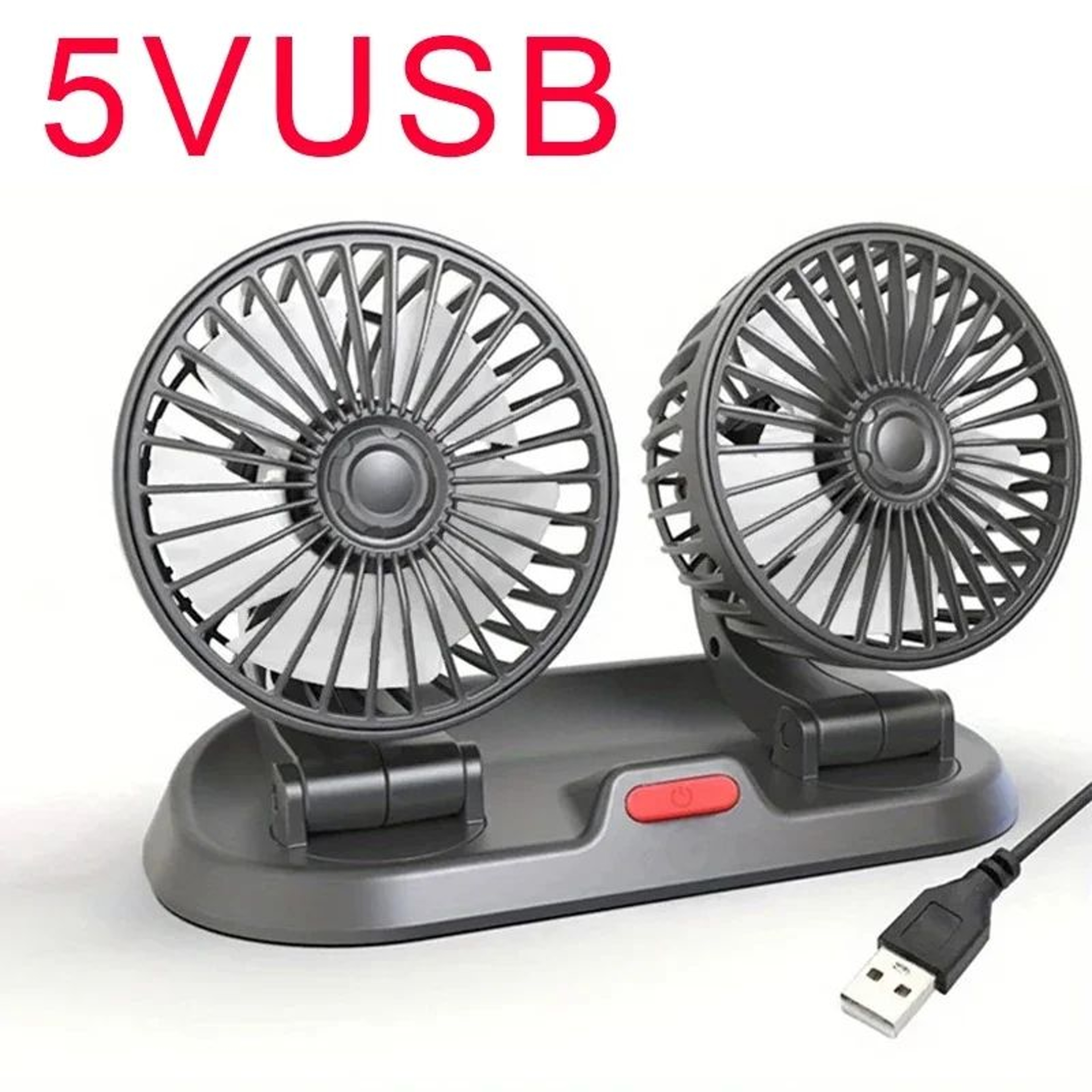 BreezeFlow 360 Triple Head Car Fan  Adjustable USB  12V24V Cooling Fan For Cars Trucks  Office Desk 6