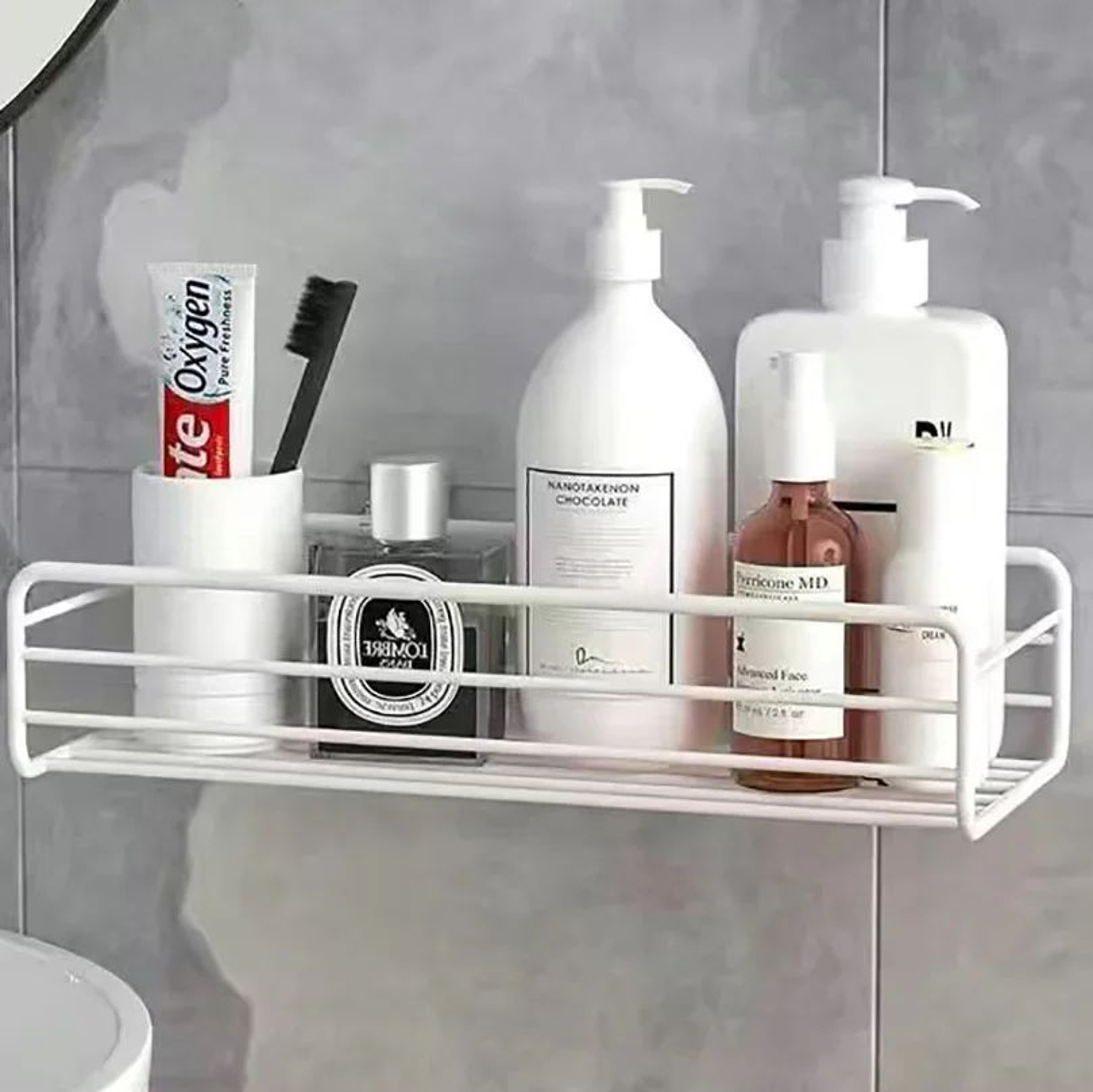 Rustproof Floating Bathroom Wall Shelf Organizer 4