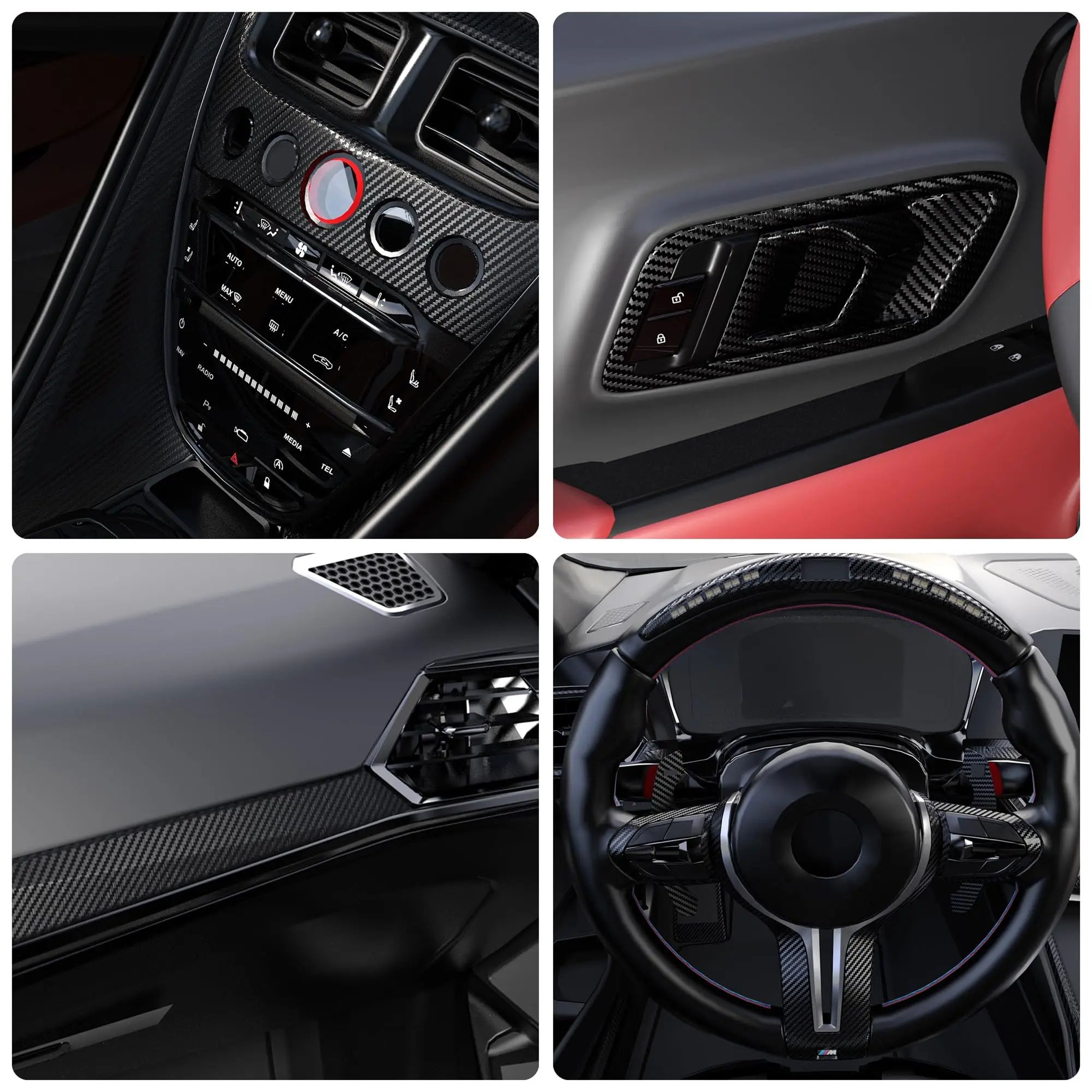 Nano Shield Carbon Fiber Car Tape Waterproof Door  Mirror Protector Strip 4