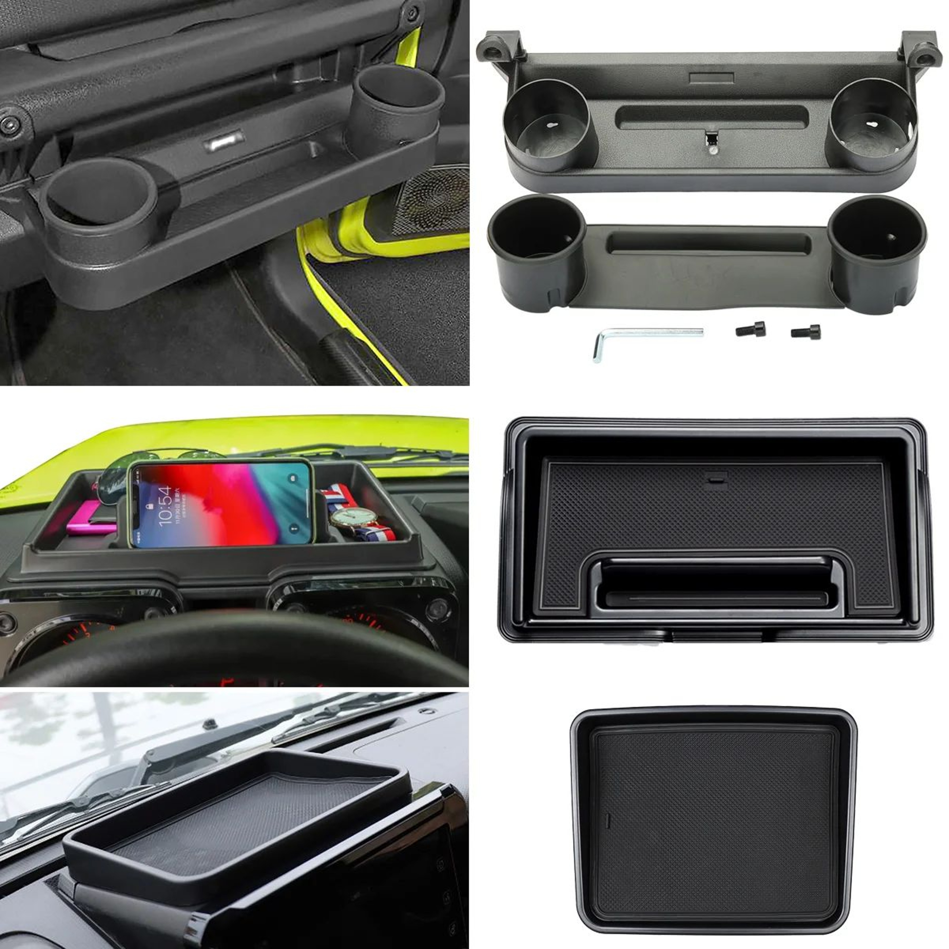 Suzuki Jimny Dashboard Organizer Tray With Cup  Phone Holder For JB64JB74 20192025 6